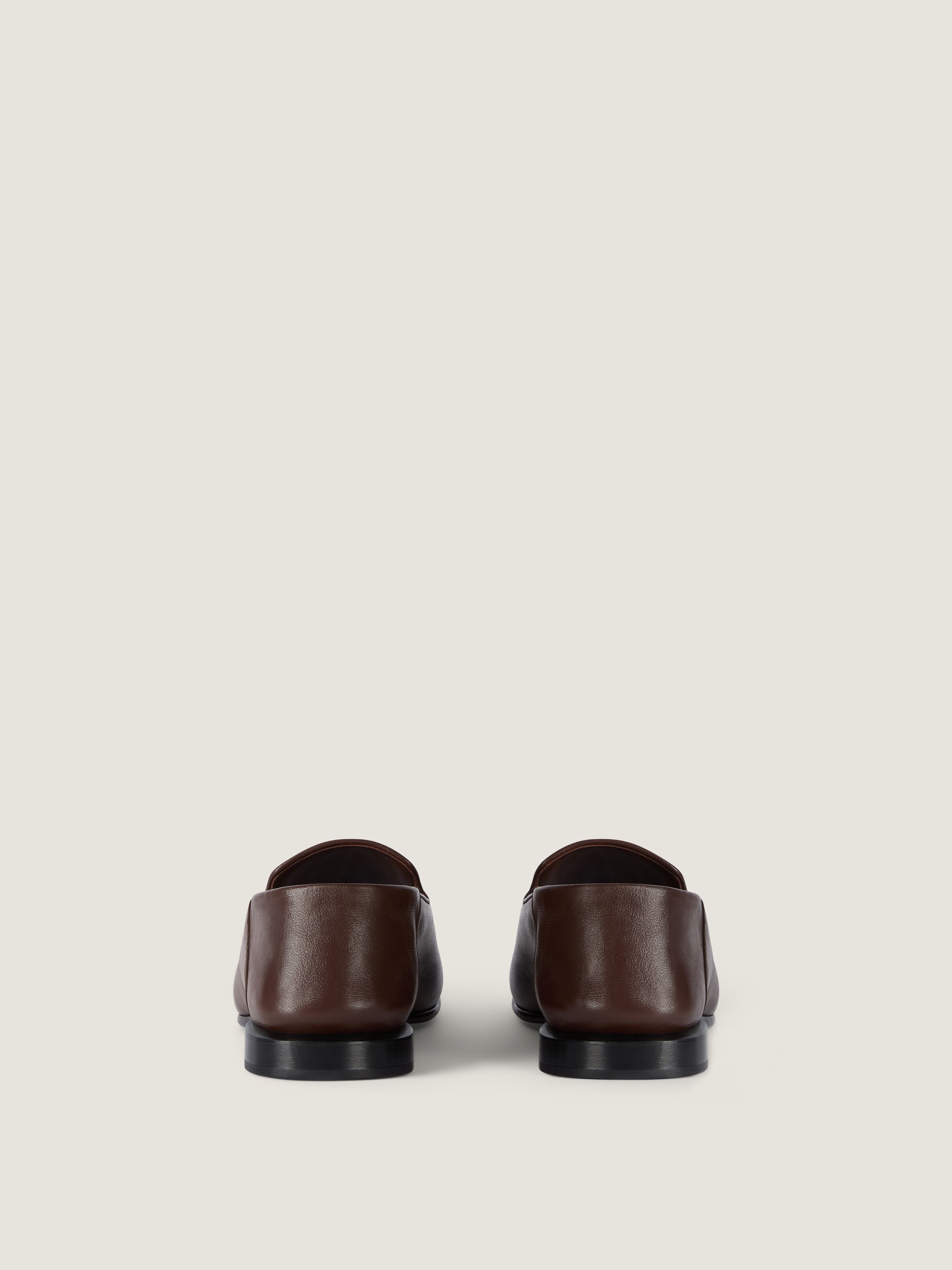 Label loafers in shiny leather and canvas in - natural/brown