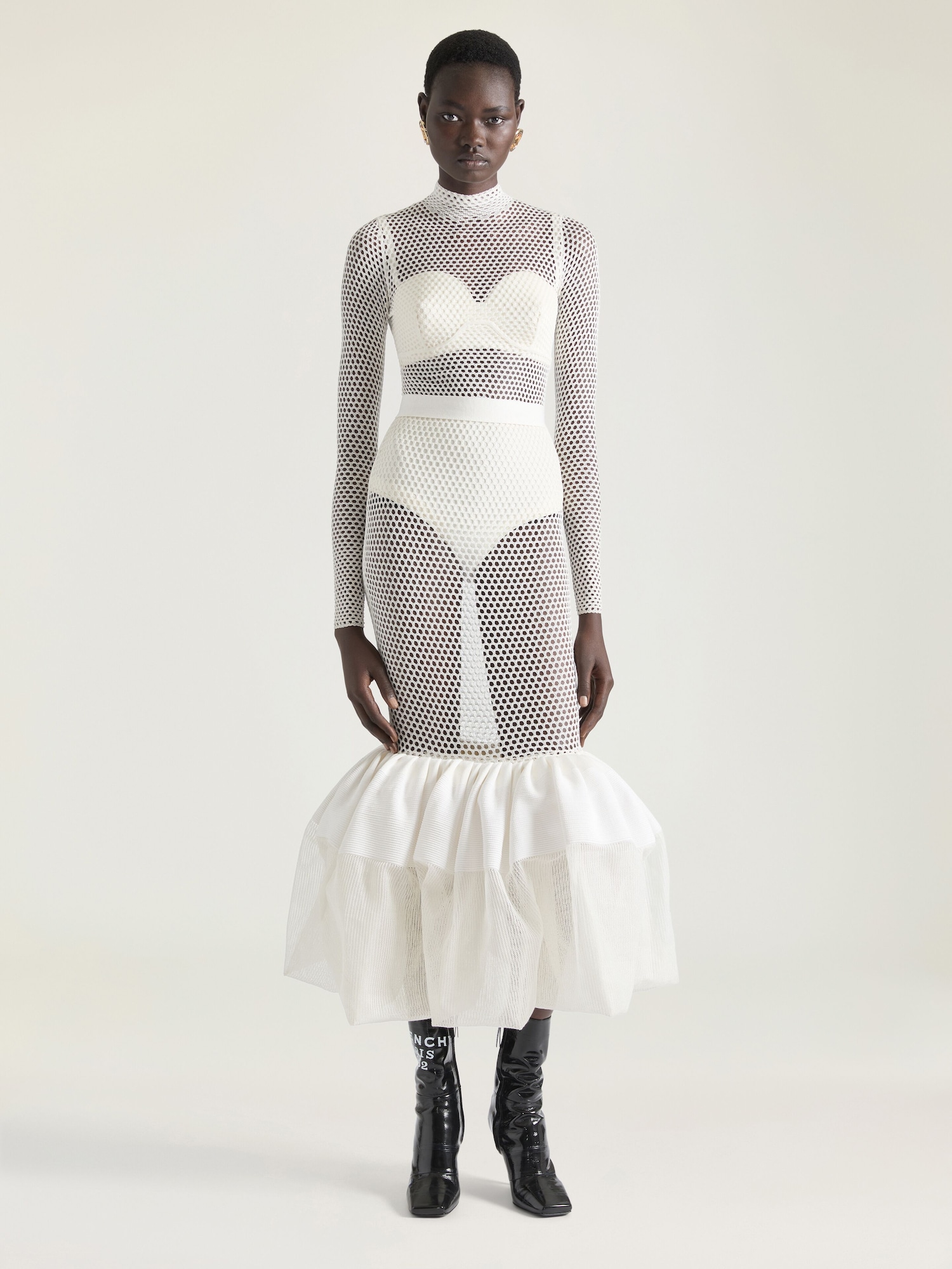 Bullet bra top in jersey in - ivory - BWB05LCZ03-105 | Givenchy US
