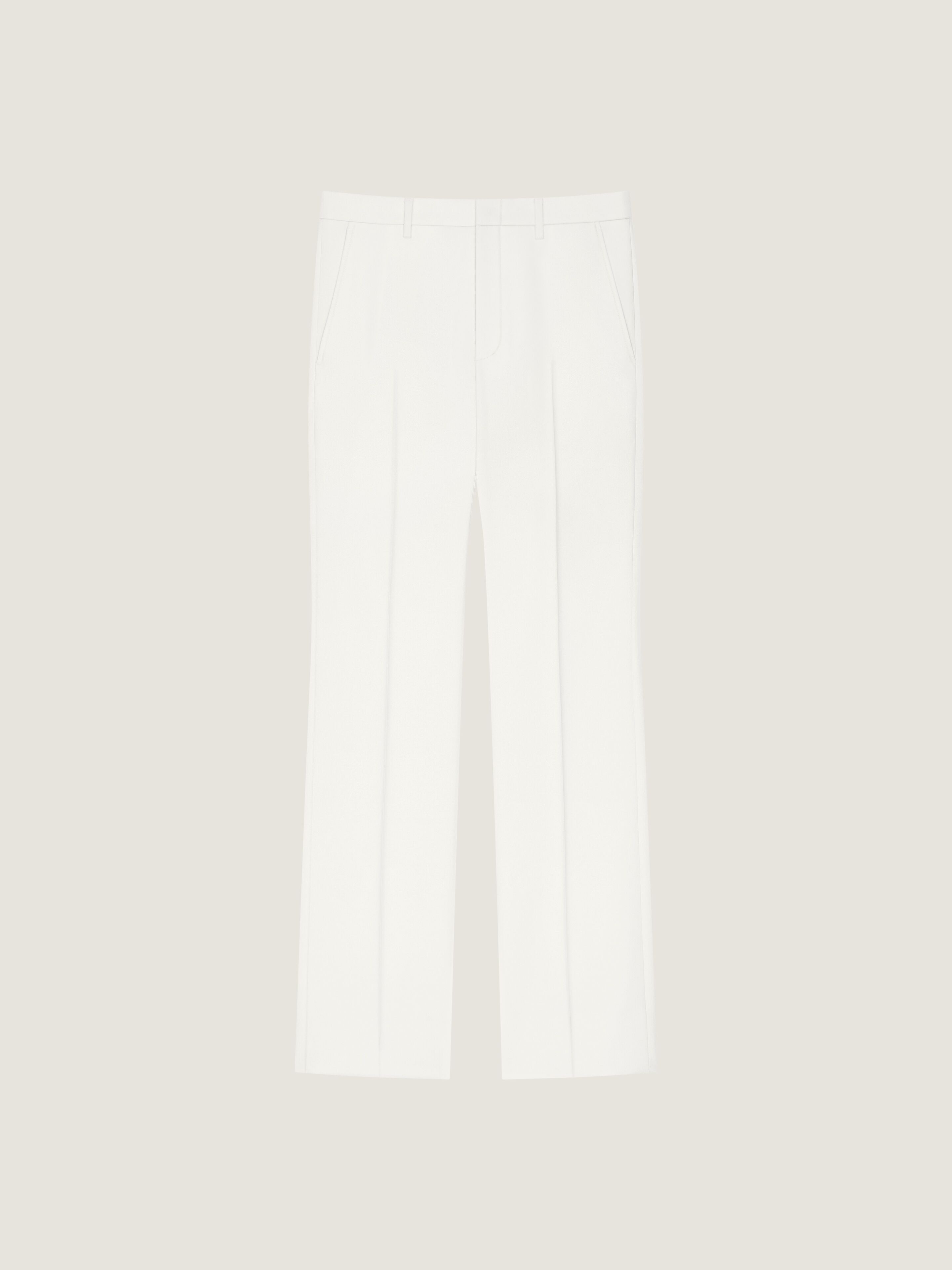 Givenchy Straight Leg Tailored Trousers In Wool And Mohair In White