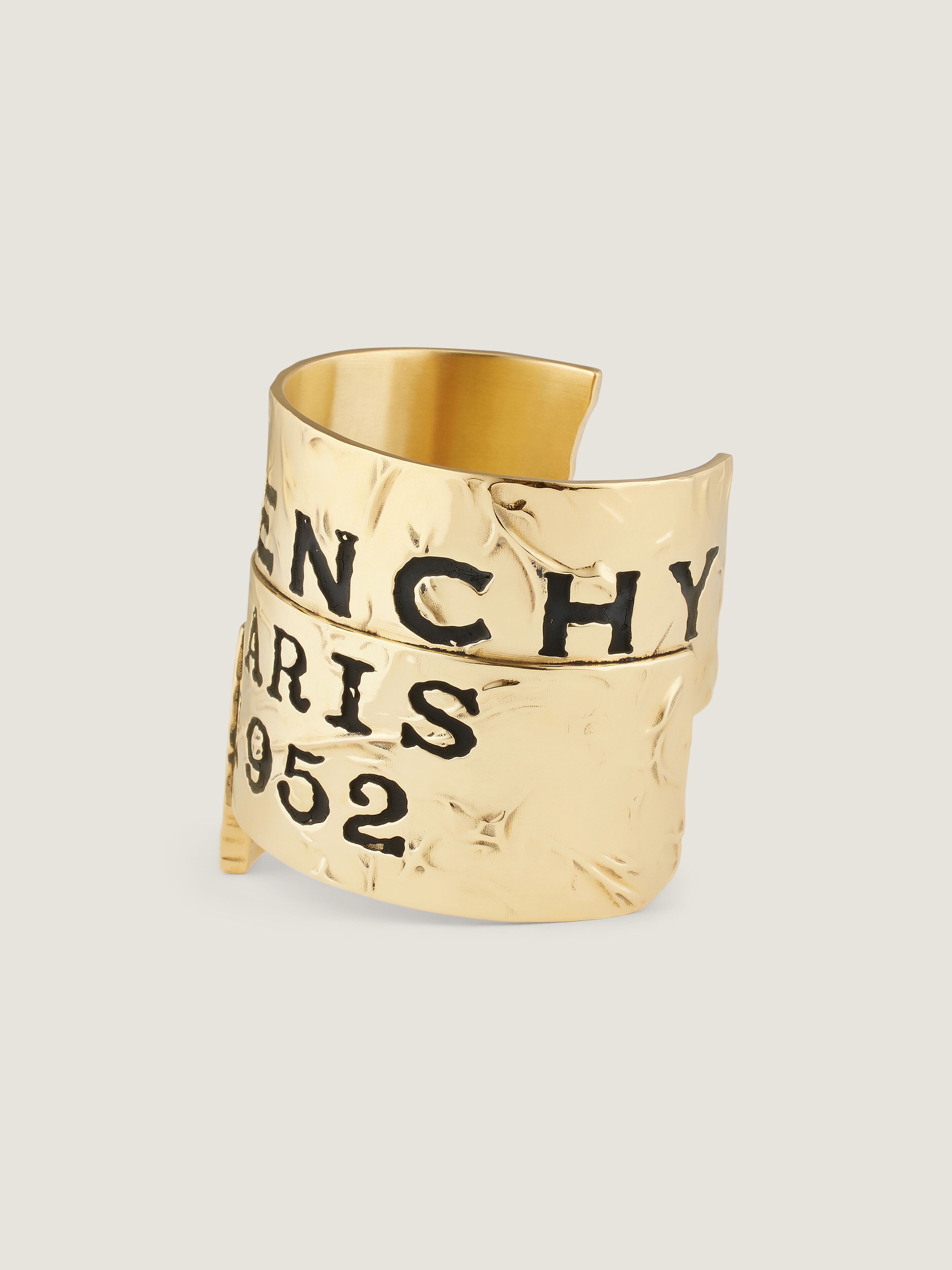 GIVENCHY Tape cuff in metal and enamel in - antic golden
