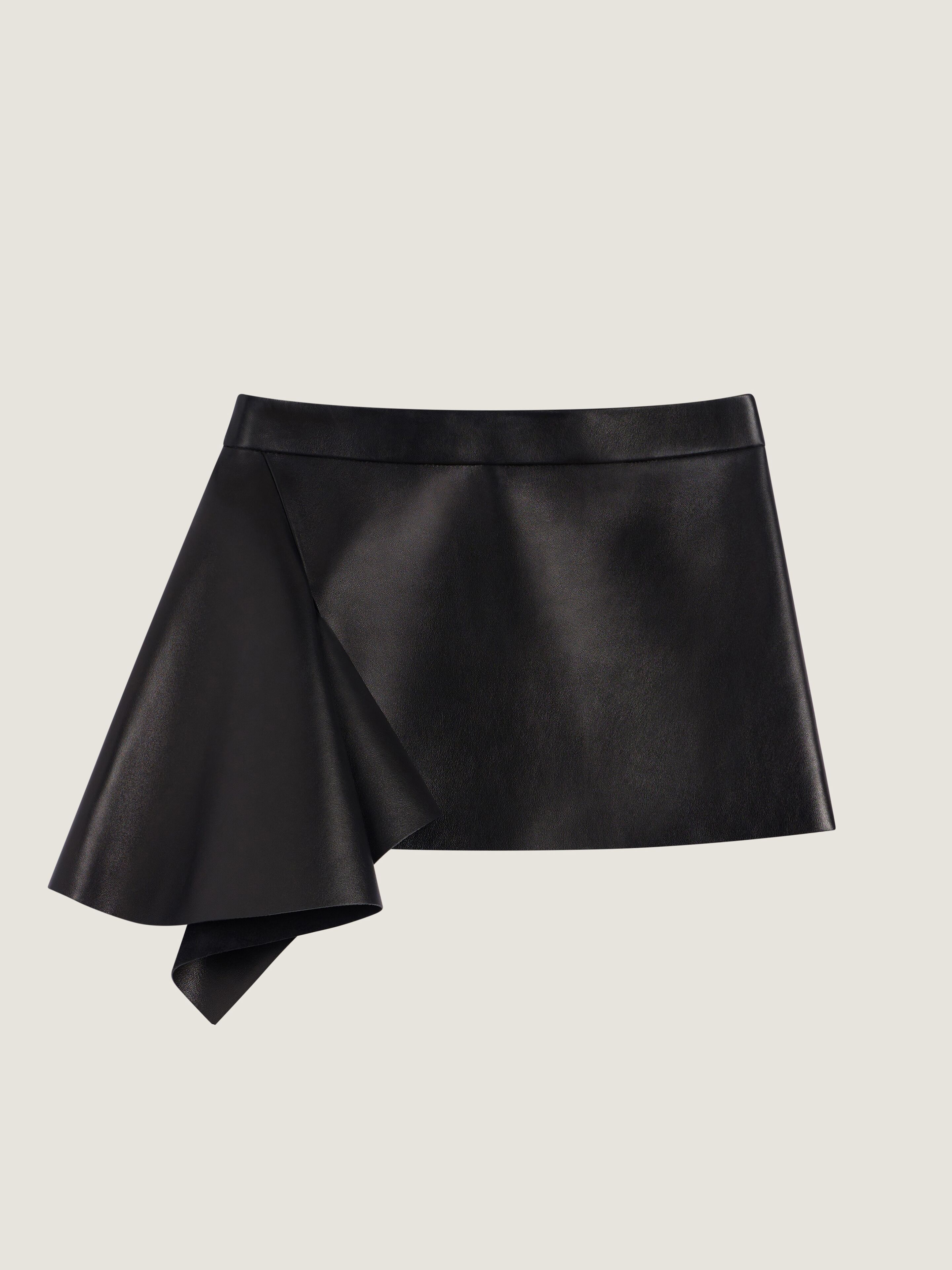 Givenchy Slashed Mini Skirt In Leather