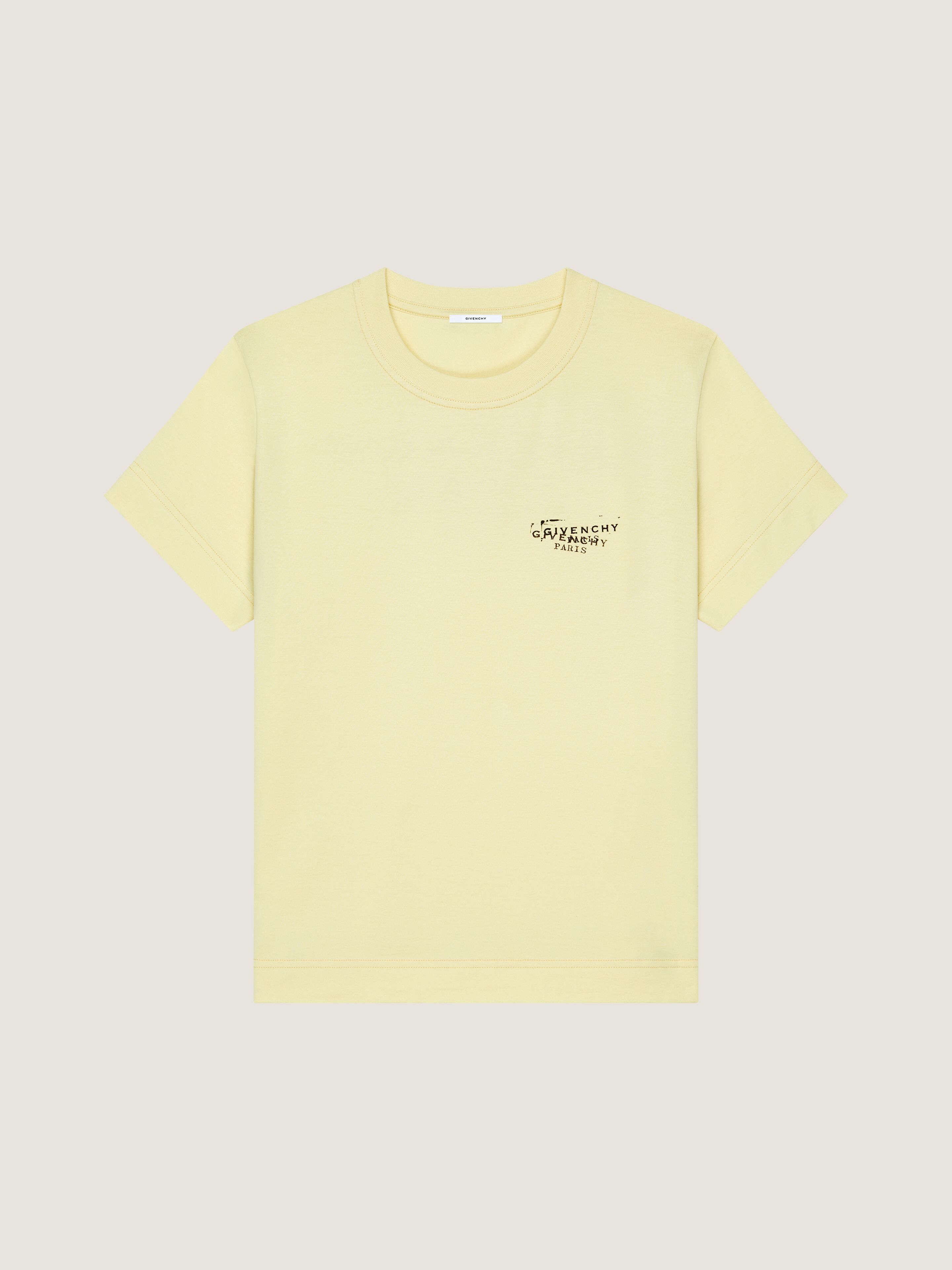 T-shirt in cotton with Givenchy Stamp print in - butter