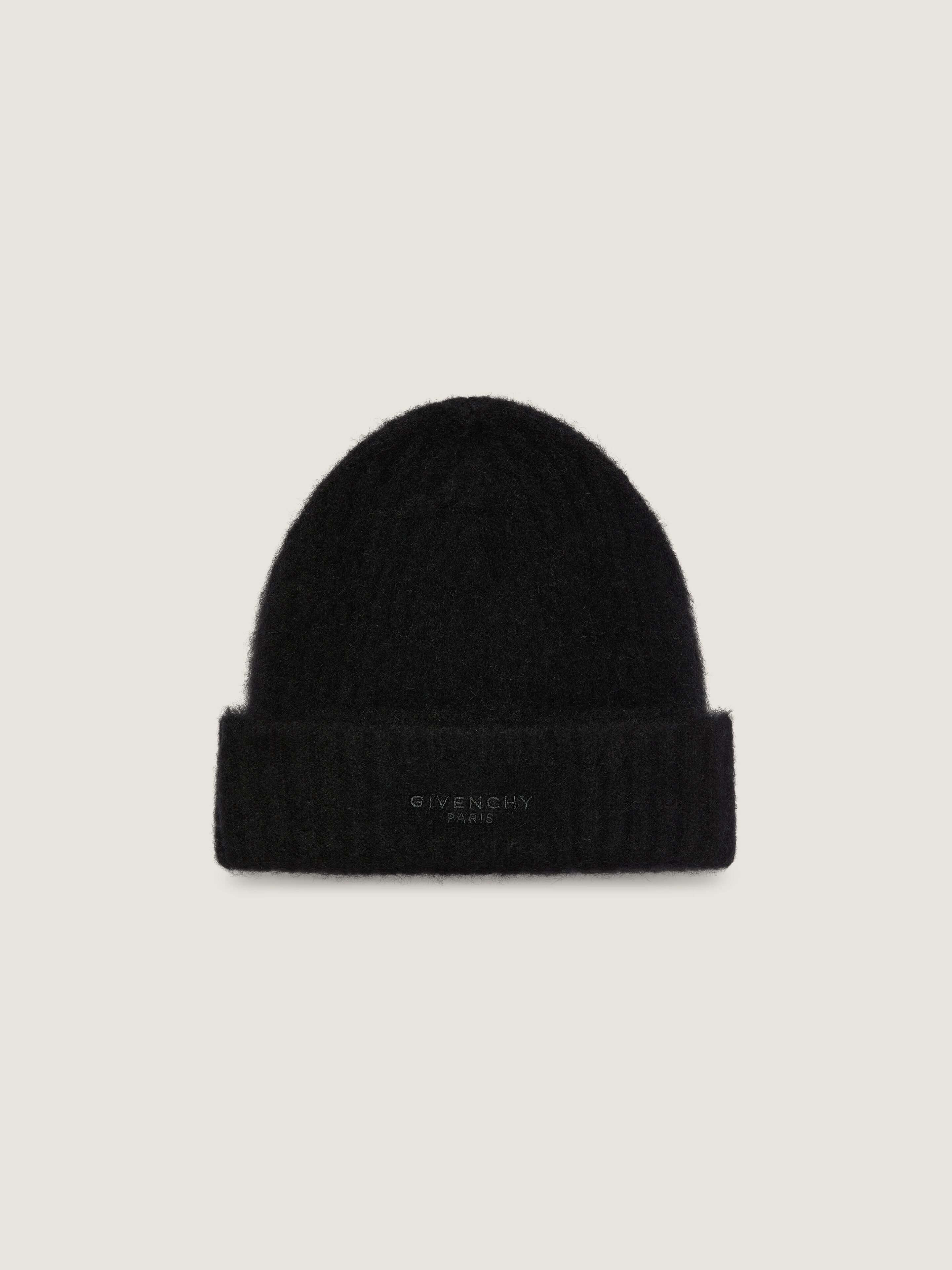 GIVENCHY Paris beanie in alpaca wool in - black | Givenchy ES