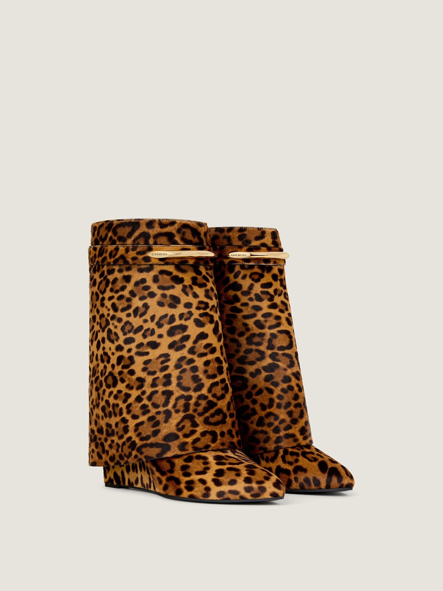 Shark Pinch ankle boots in leopard pony-effect leather