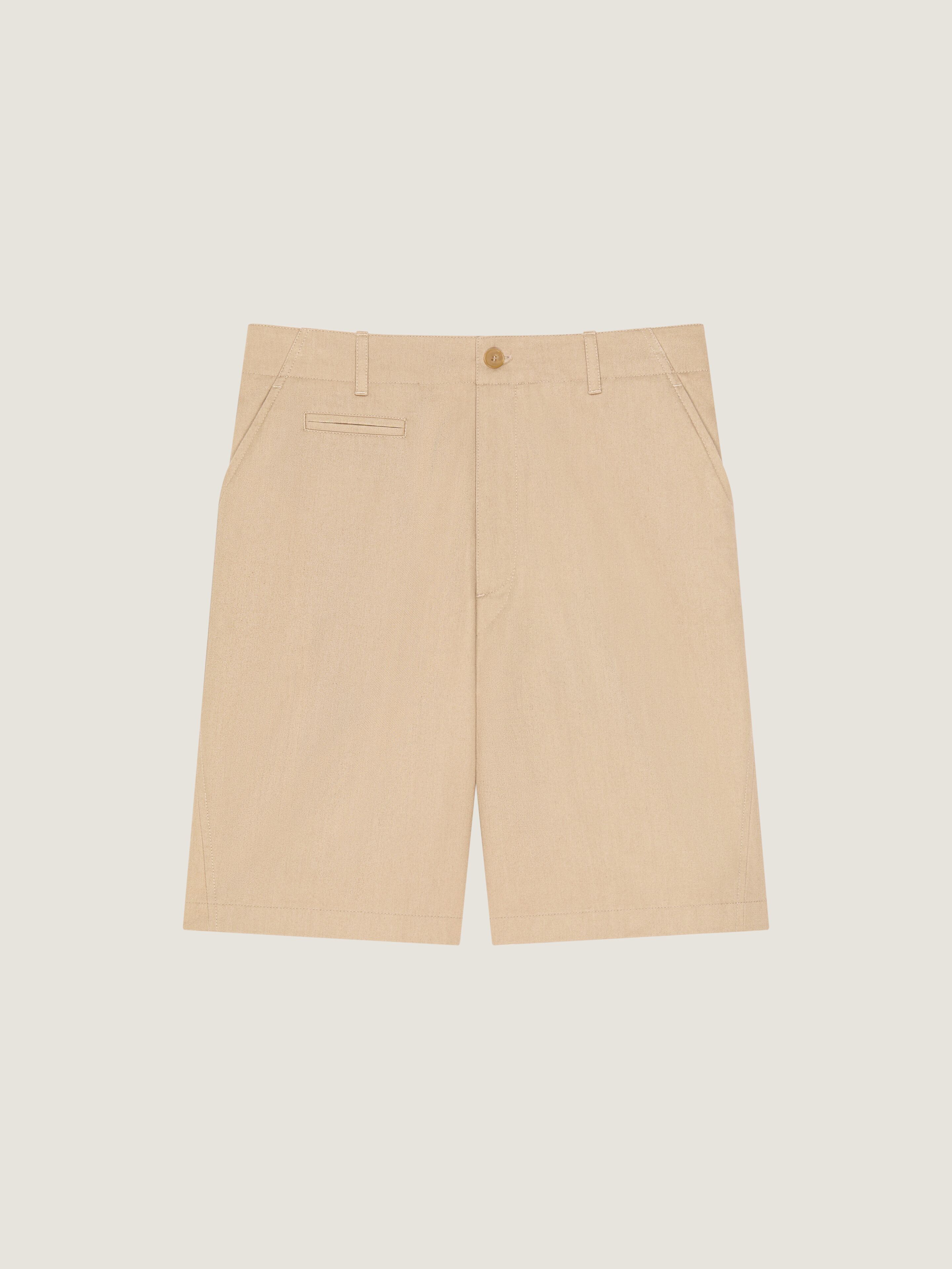 Givenchy Bermuda Chino En Coton In Yellow