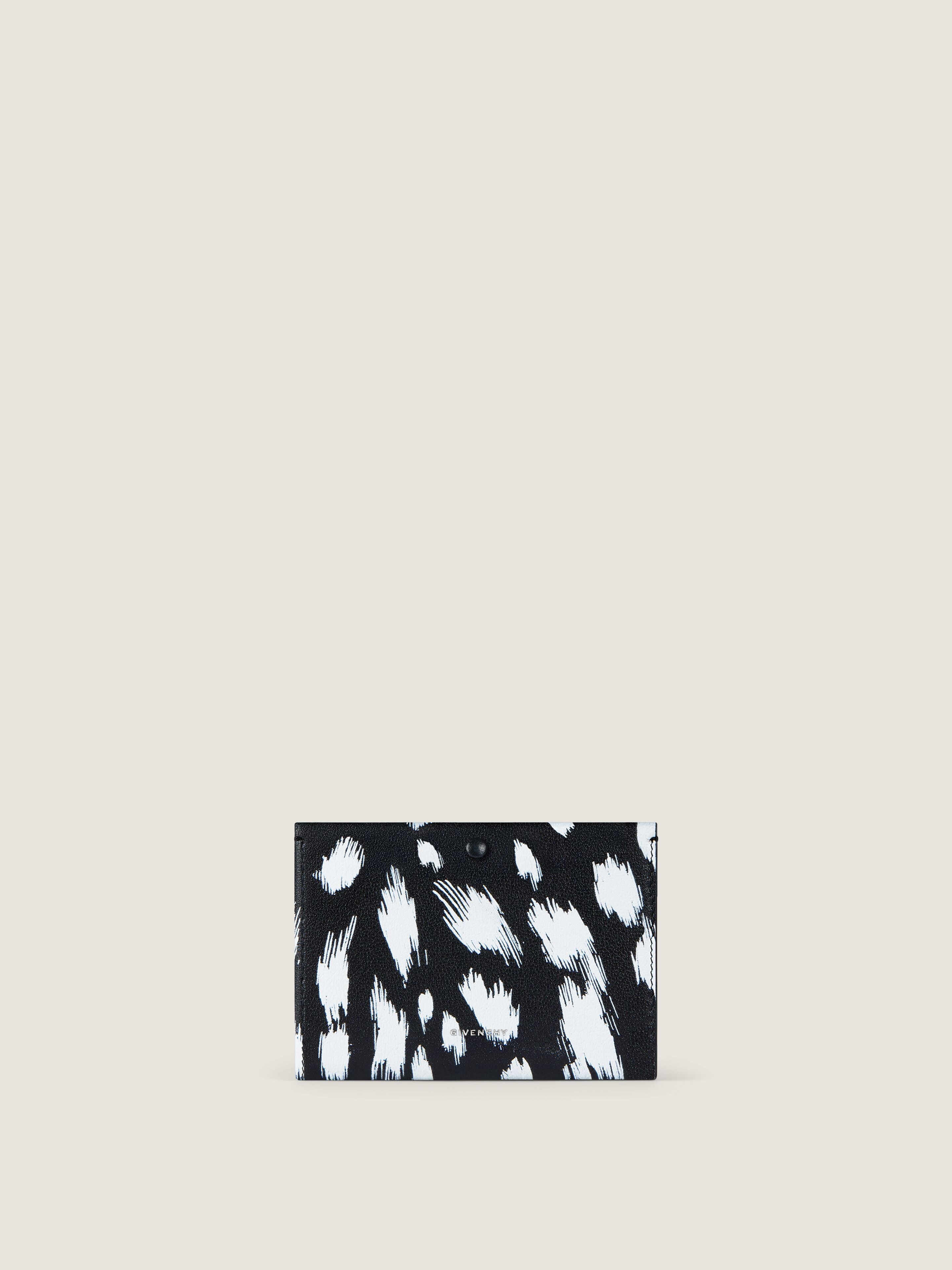 Day wallet in grained leather with animal print - black in - black