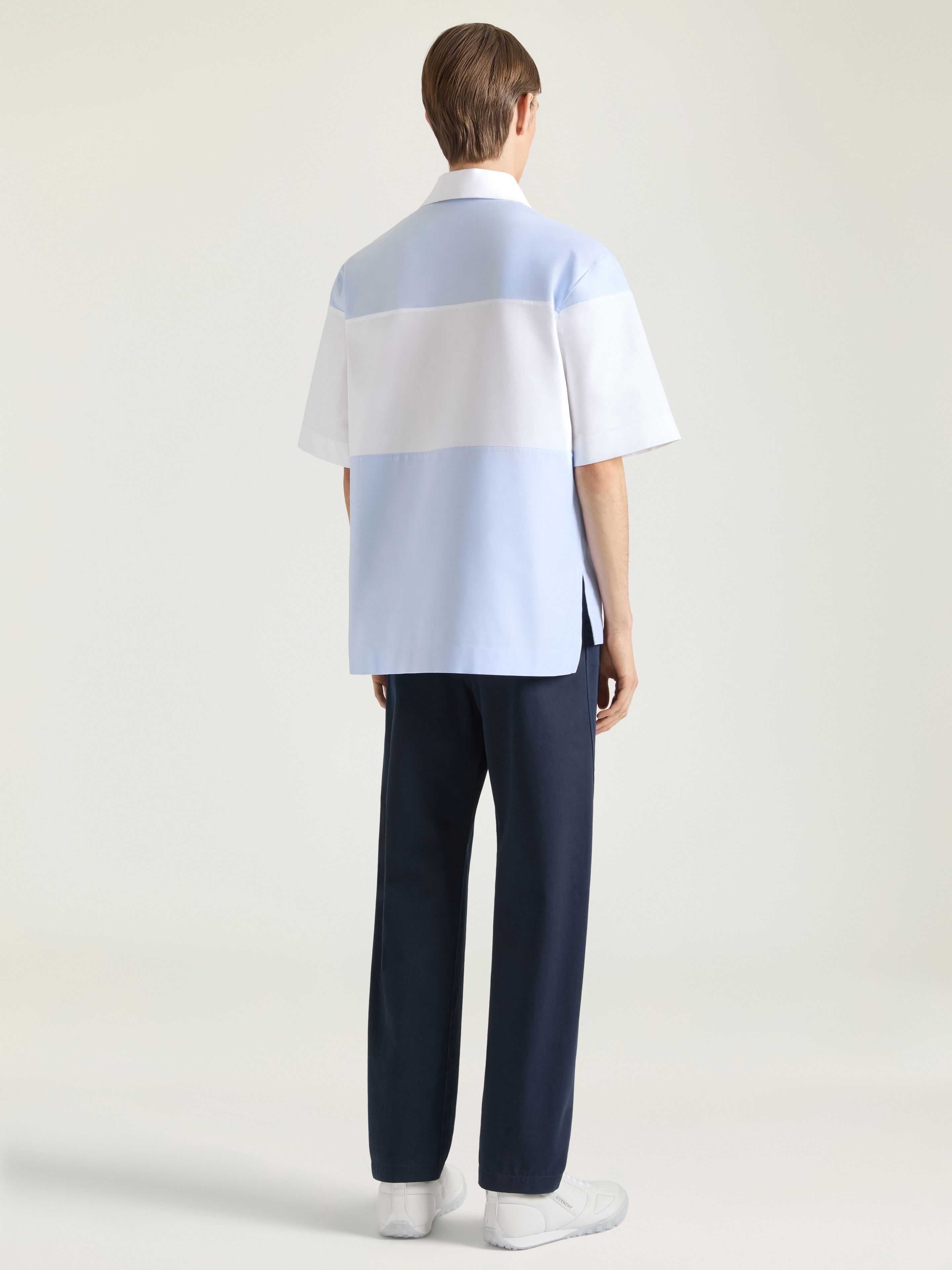 Bicolor polo in cotton with Givenchy Paris embroidery | Givenchy