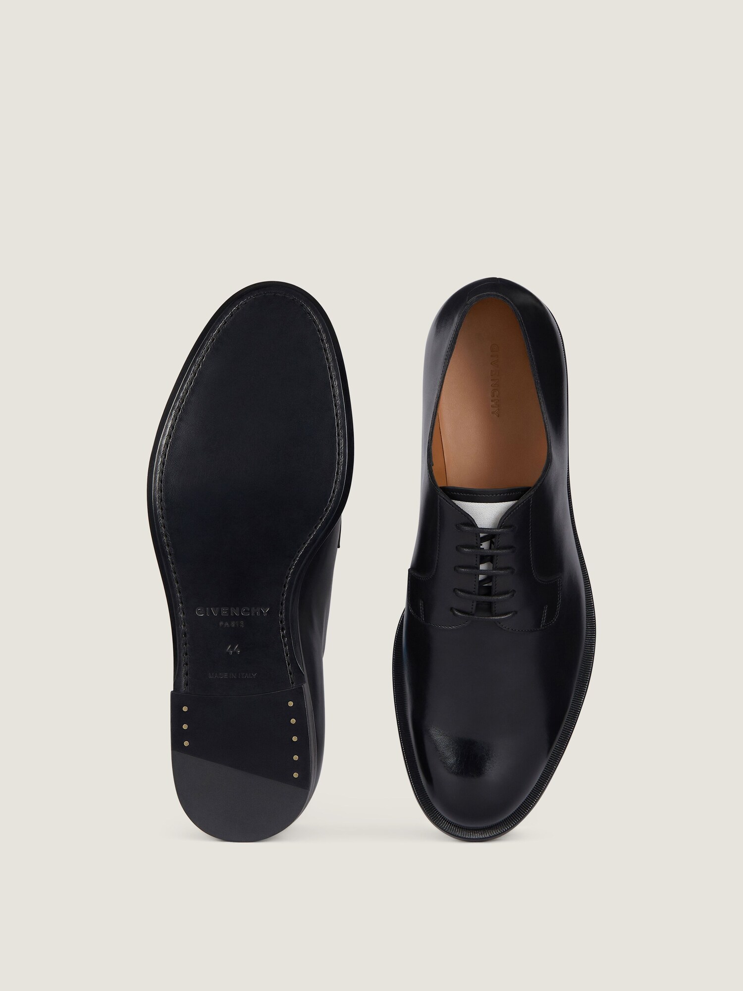 Givenchy zip up derby loafers.  Italian Size 44 Size 11 Us Label loafers in shiny leather - black in - black  main image 2