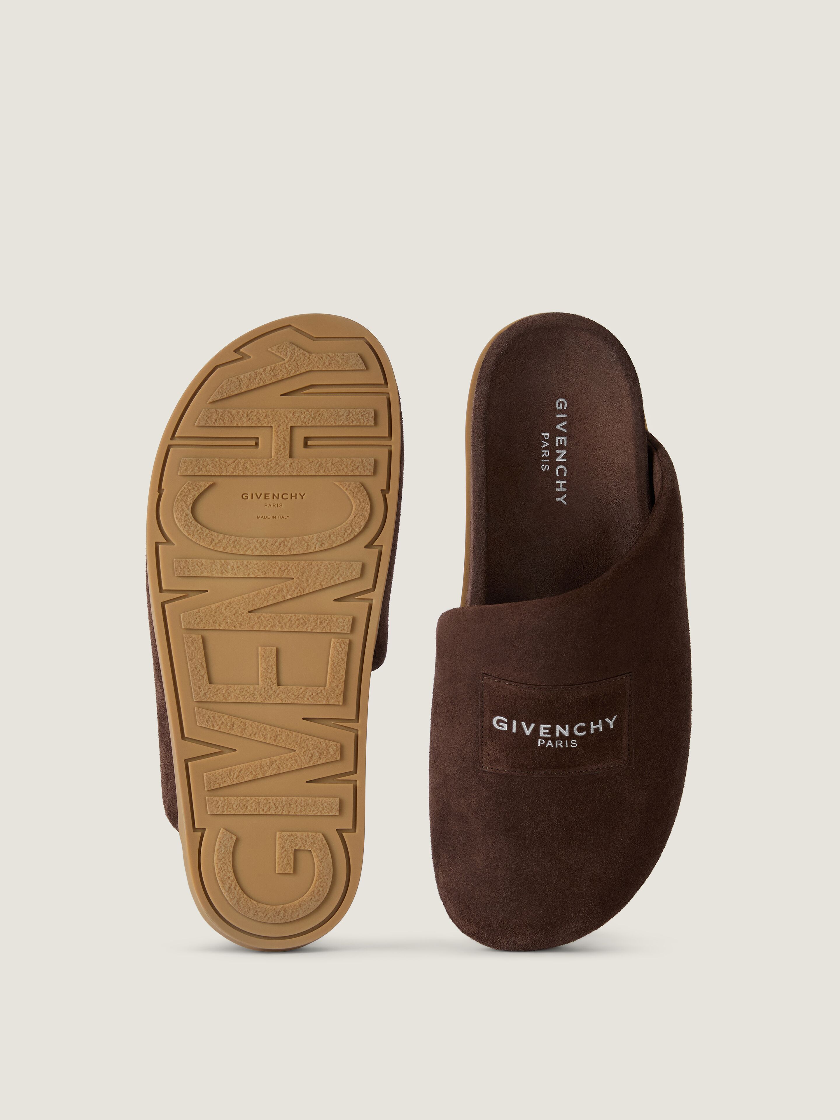 Puffy mules in suede in - dark brown - BH302NH1Y2-201 | Givenchy US
