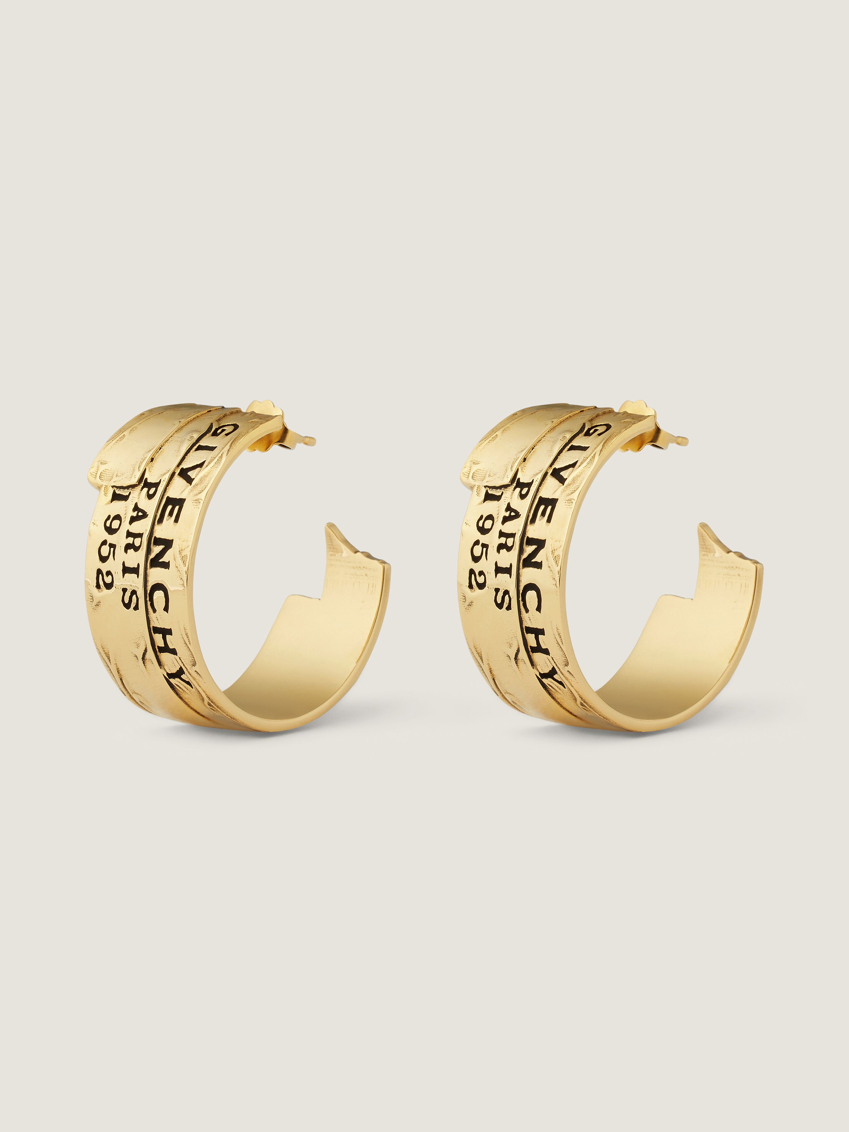 GIVENCHY Tape earrings in metal and enamel in - antic golden