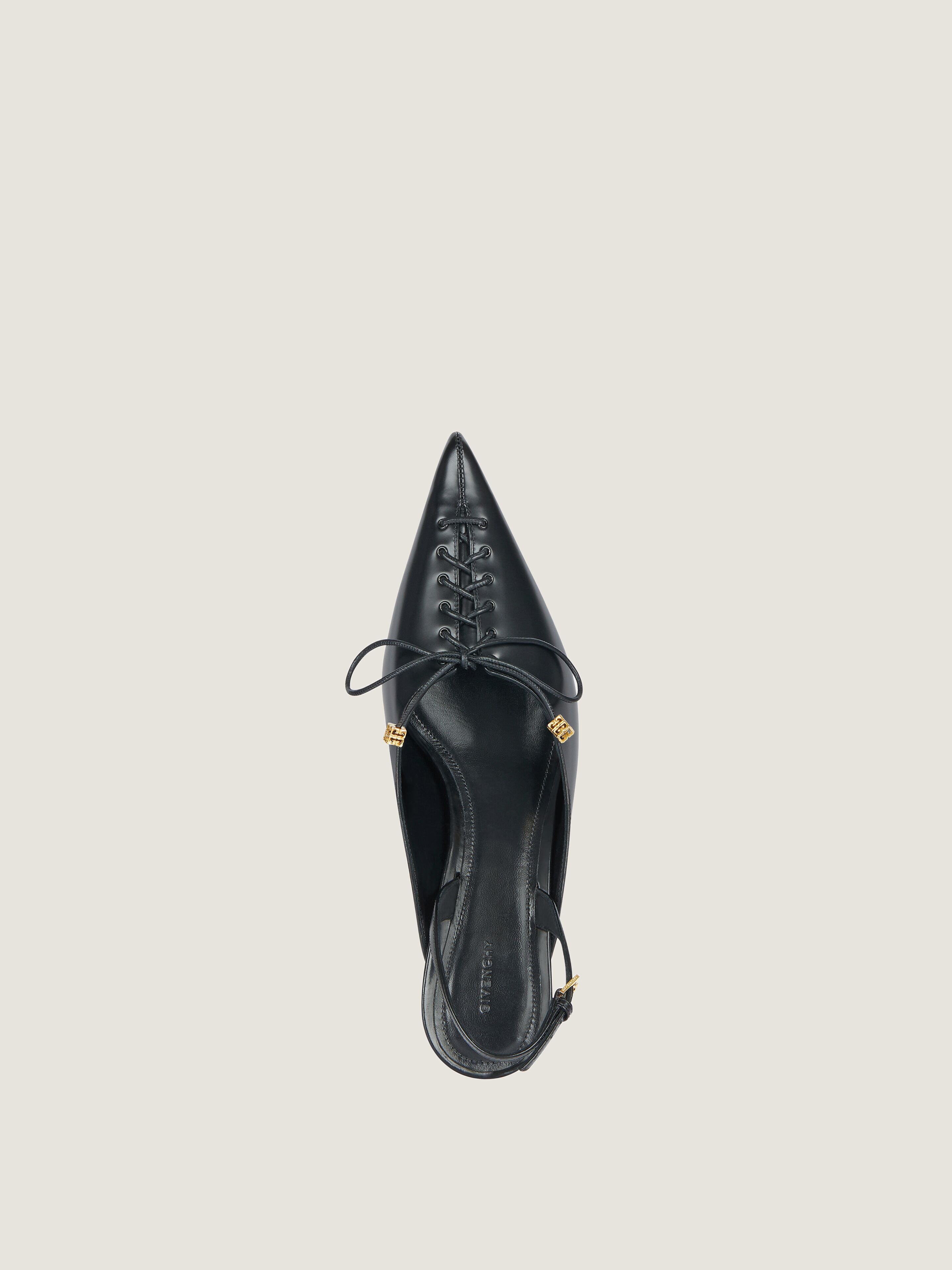 Lace-up slingbacks in leather | Givenchy CA | Givenchy