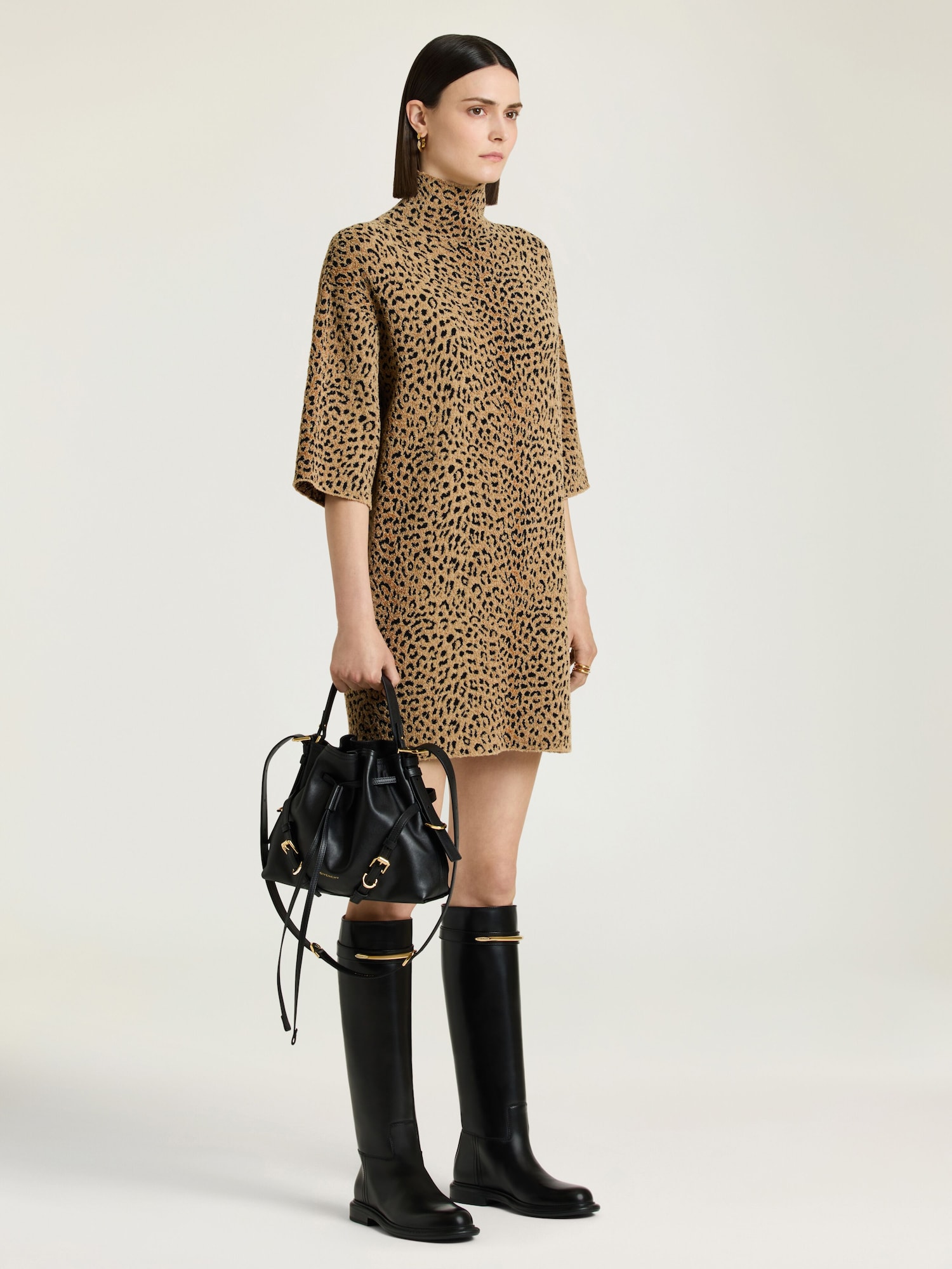 givenchy green leopard dress Mini in jacquard in - beige/brown - BW232D4ZVQ-288 Hourglass