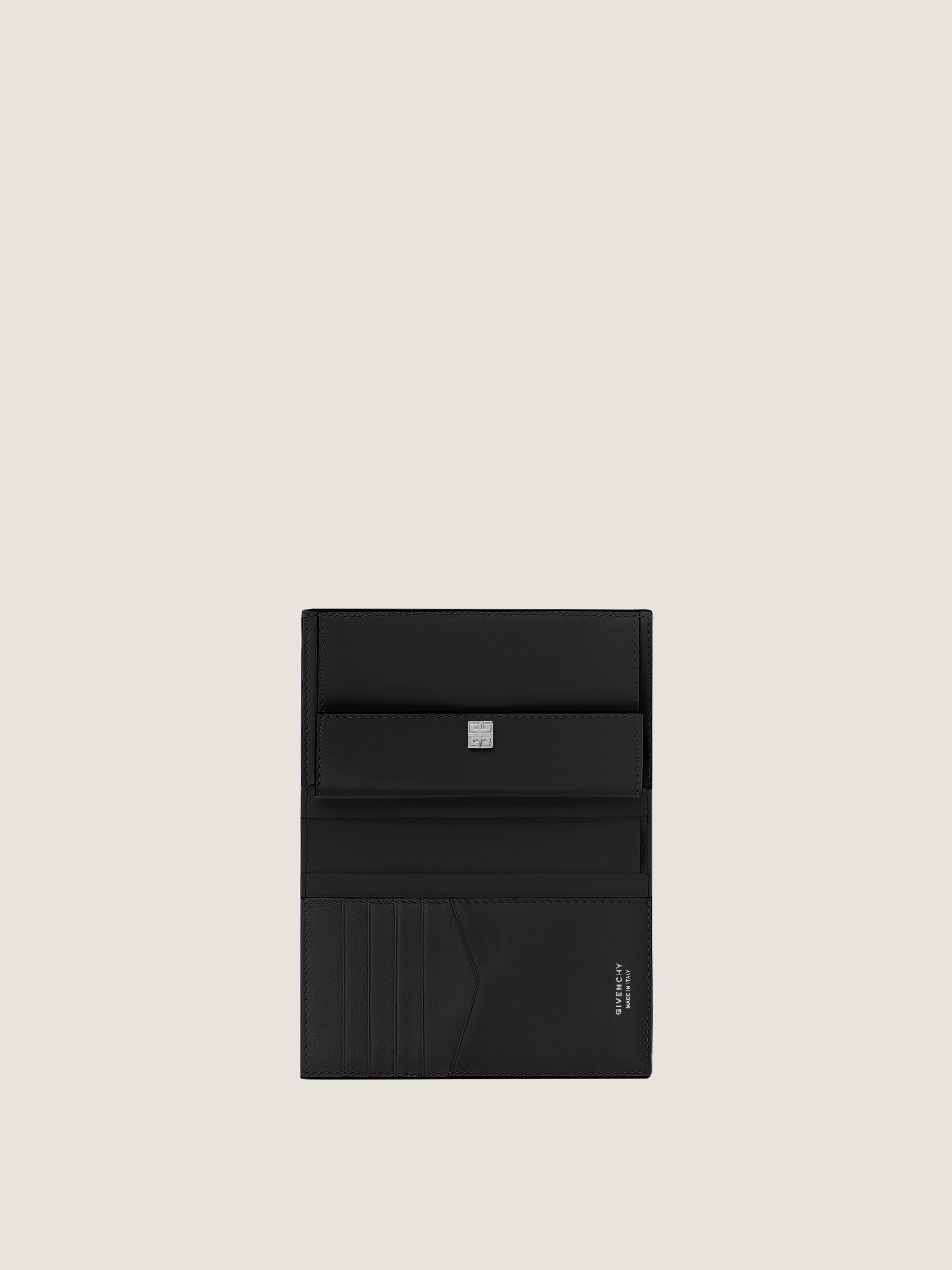 4G wallet in Box leather in - black | Givenchy US
