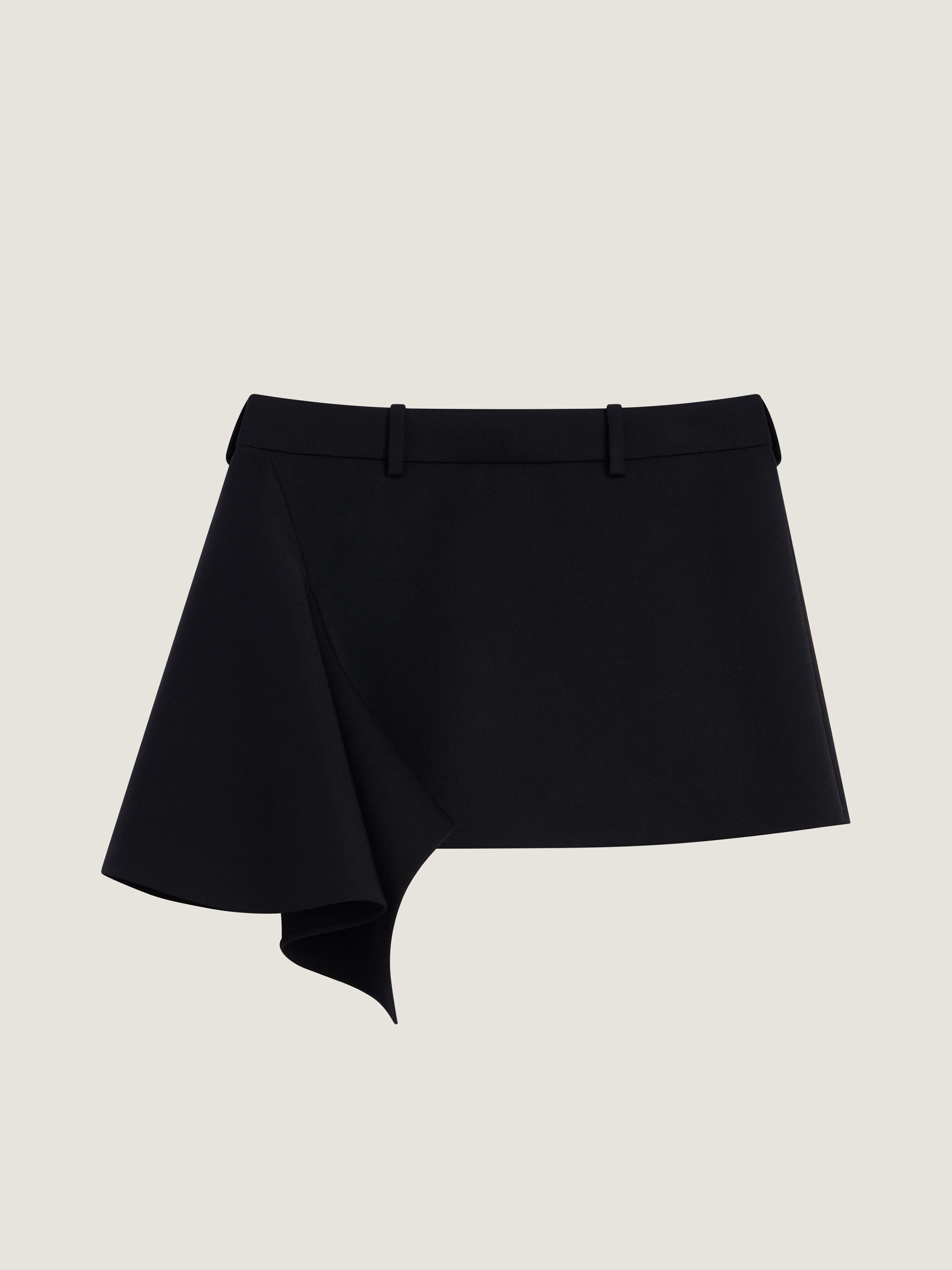 Givenchy Slashed Mini Skirt In Wool In Black