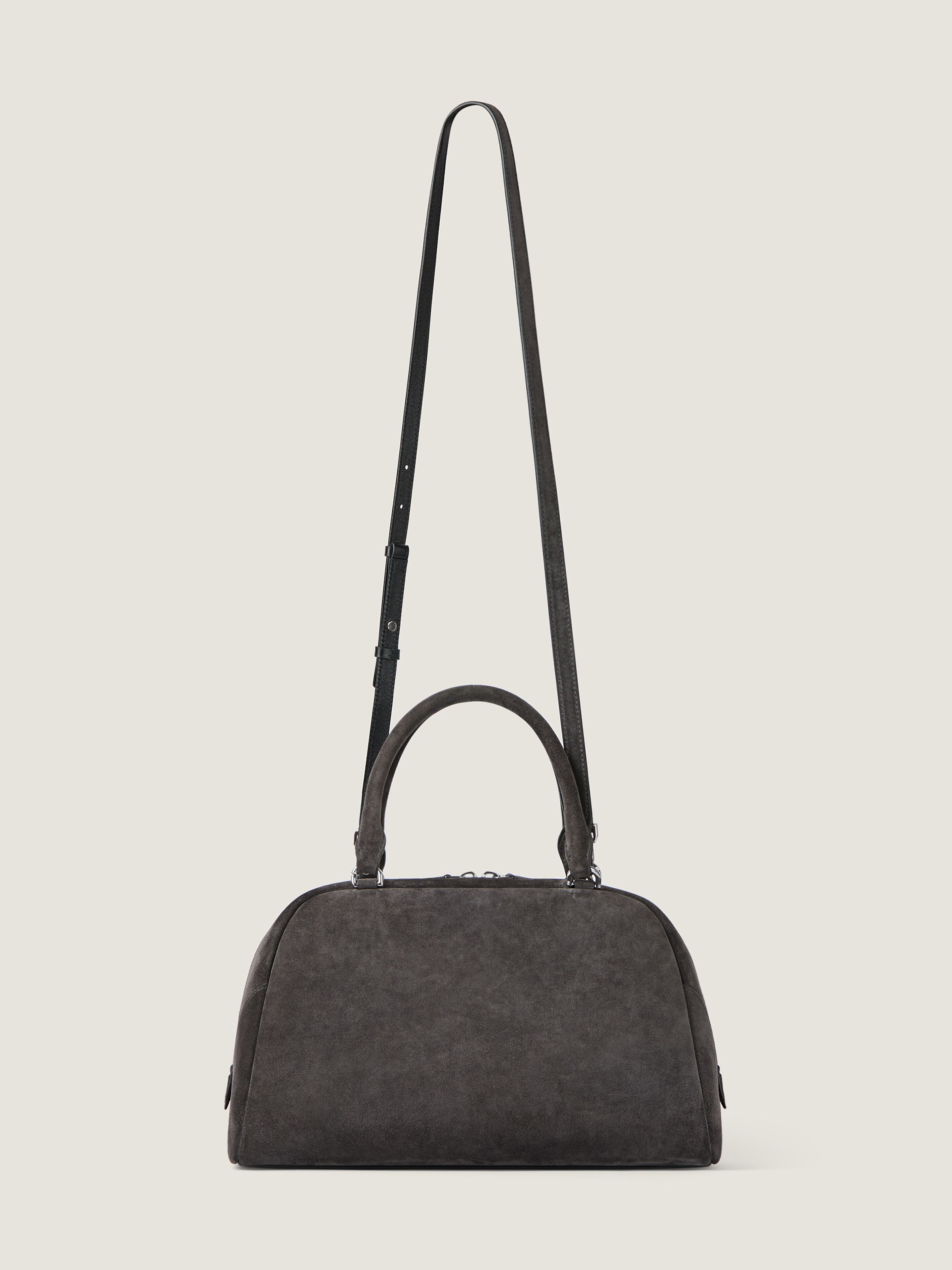 Antigona East-West Bowling bag in suede in - dark grey