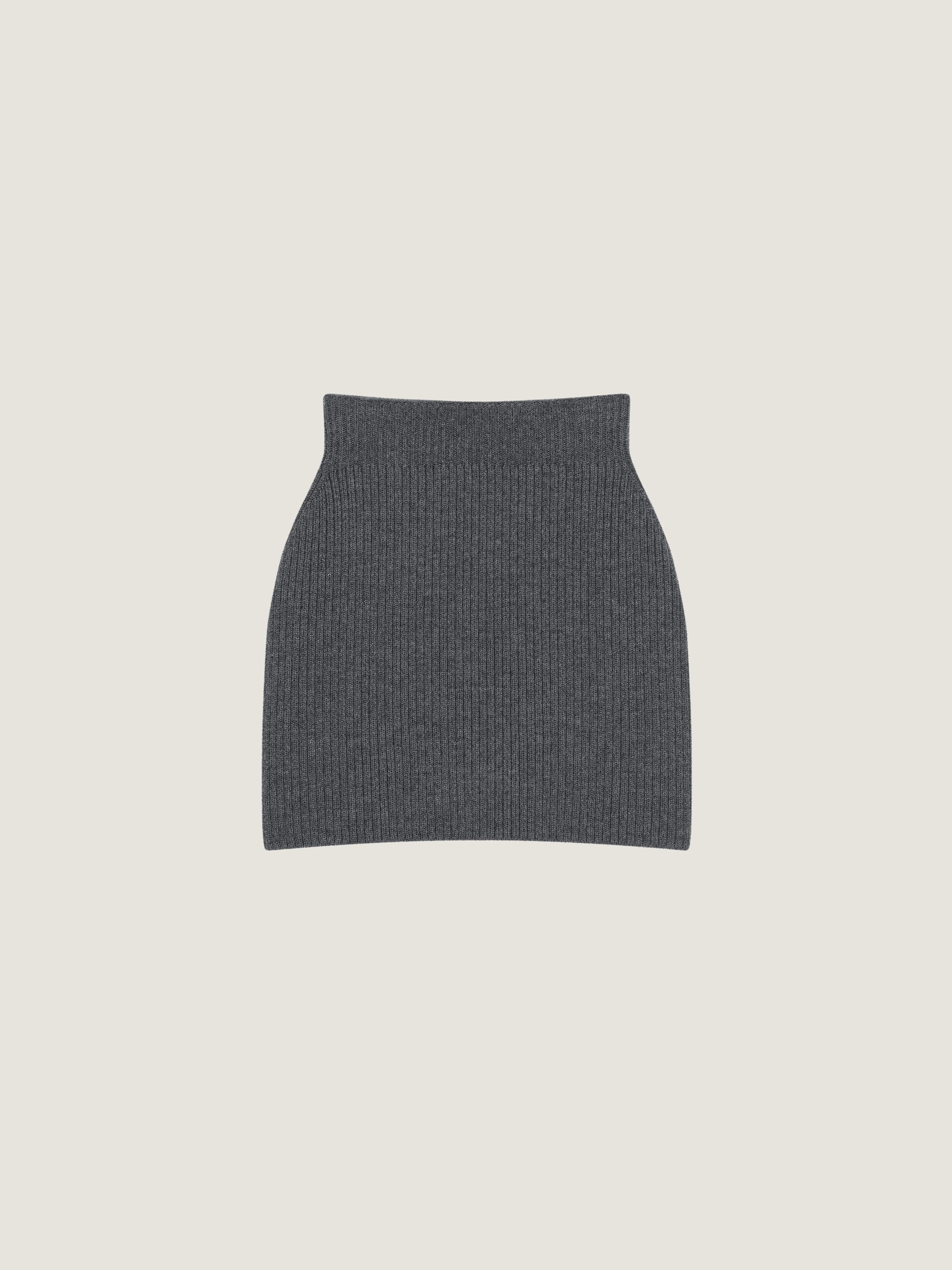 Givenchy Ribbed-knit Wool And Alpaca-blend Miniskirt In Gray