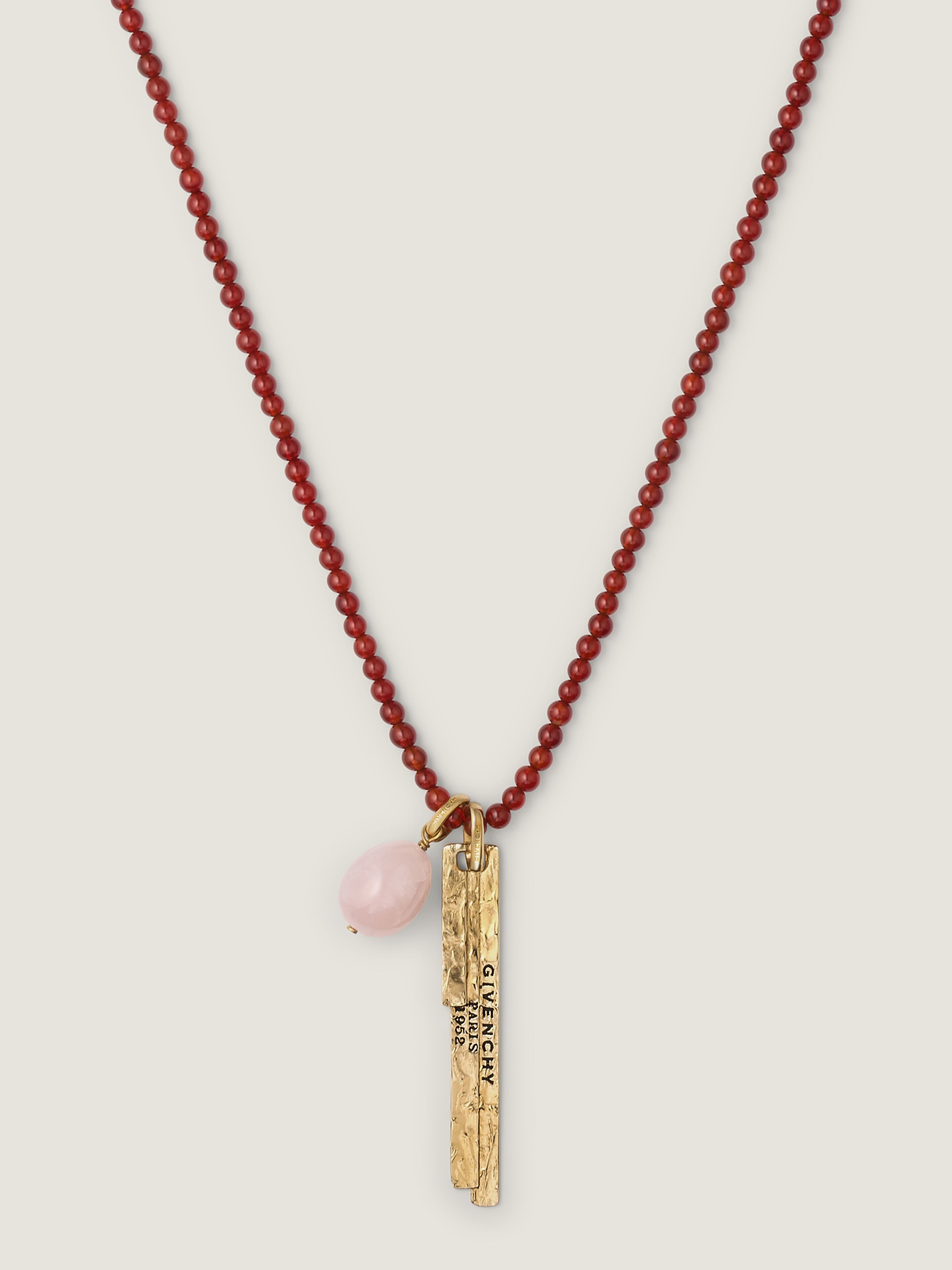 Givenchyテープ アゲート ロングネックレス - ゴールデンイエロー