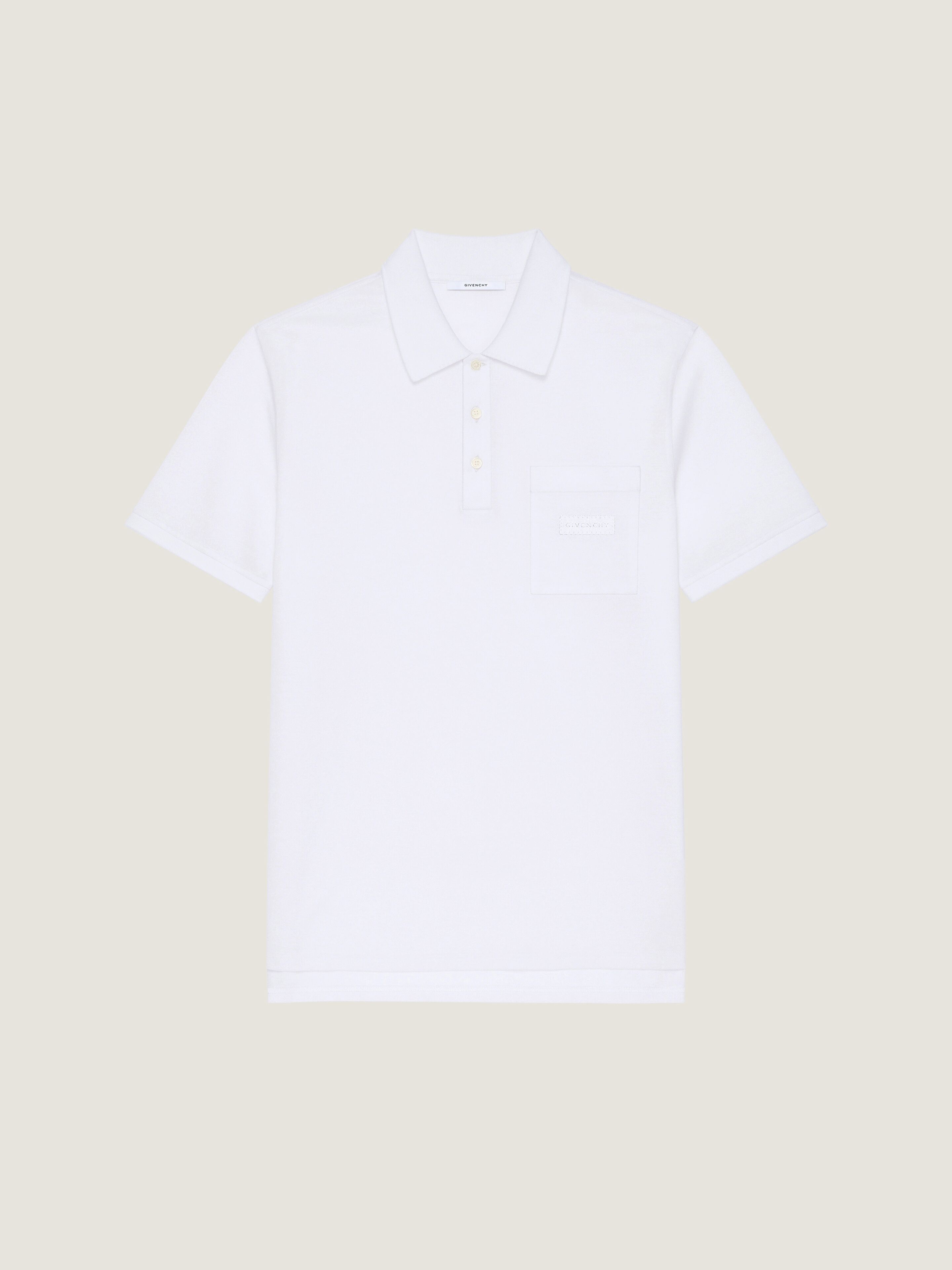 Polo in cotton with GIVENCHY patch - white in - white - BML00G3YRD