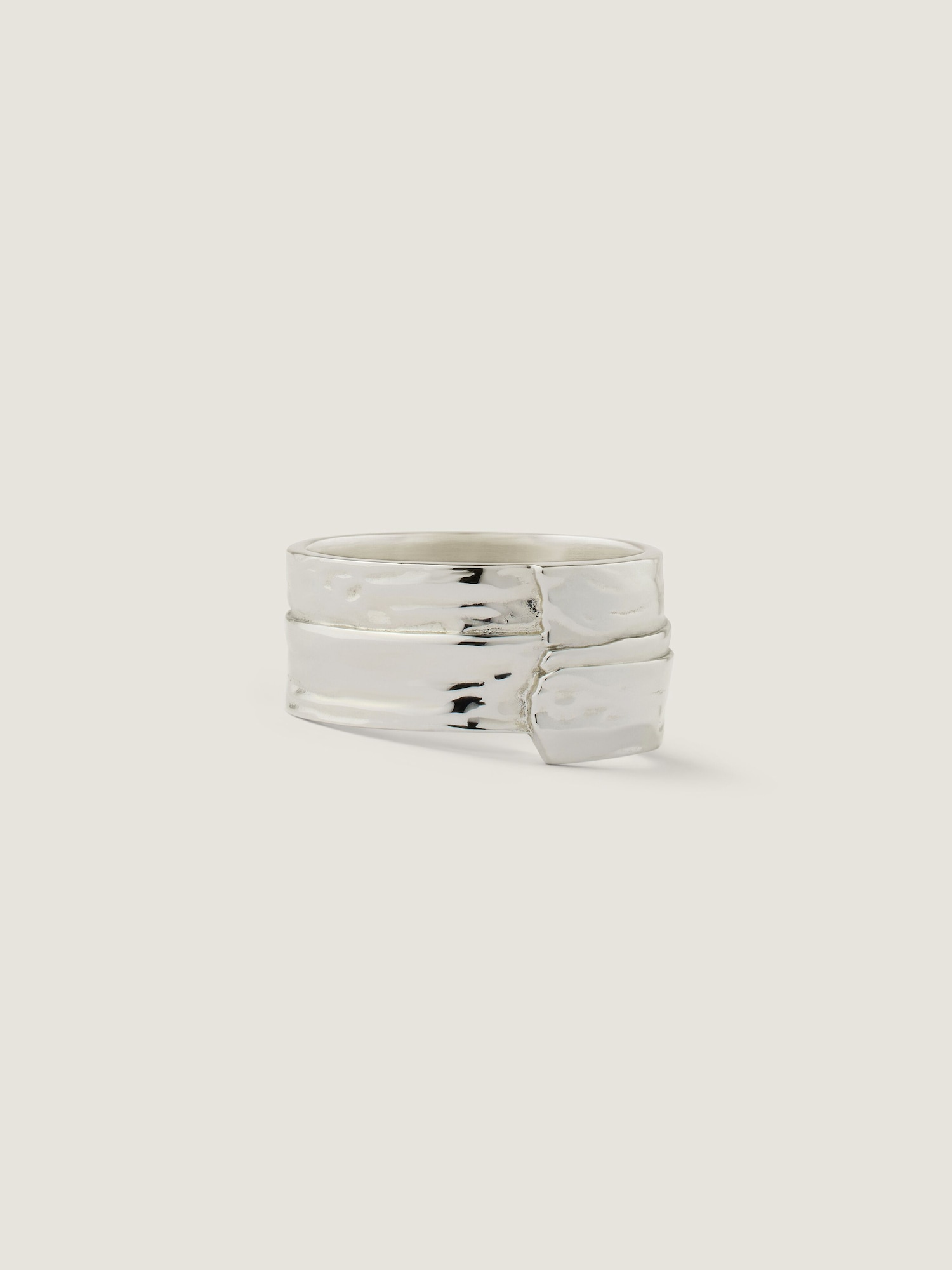 Givenchy Tape ring in metal and enamel in - antic silvery 