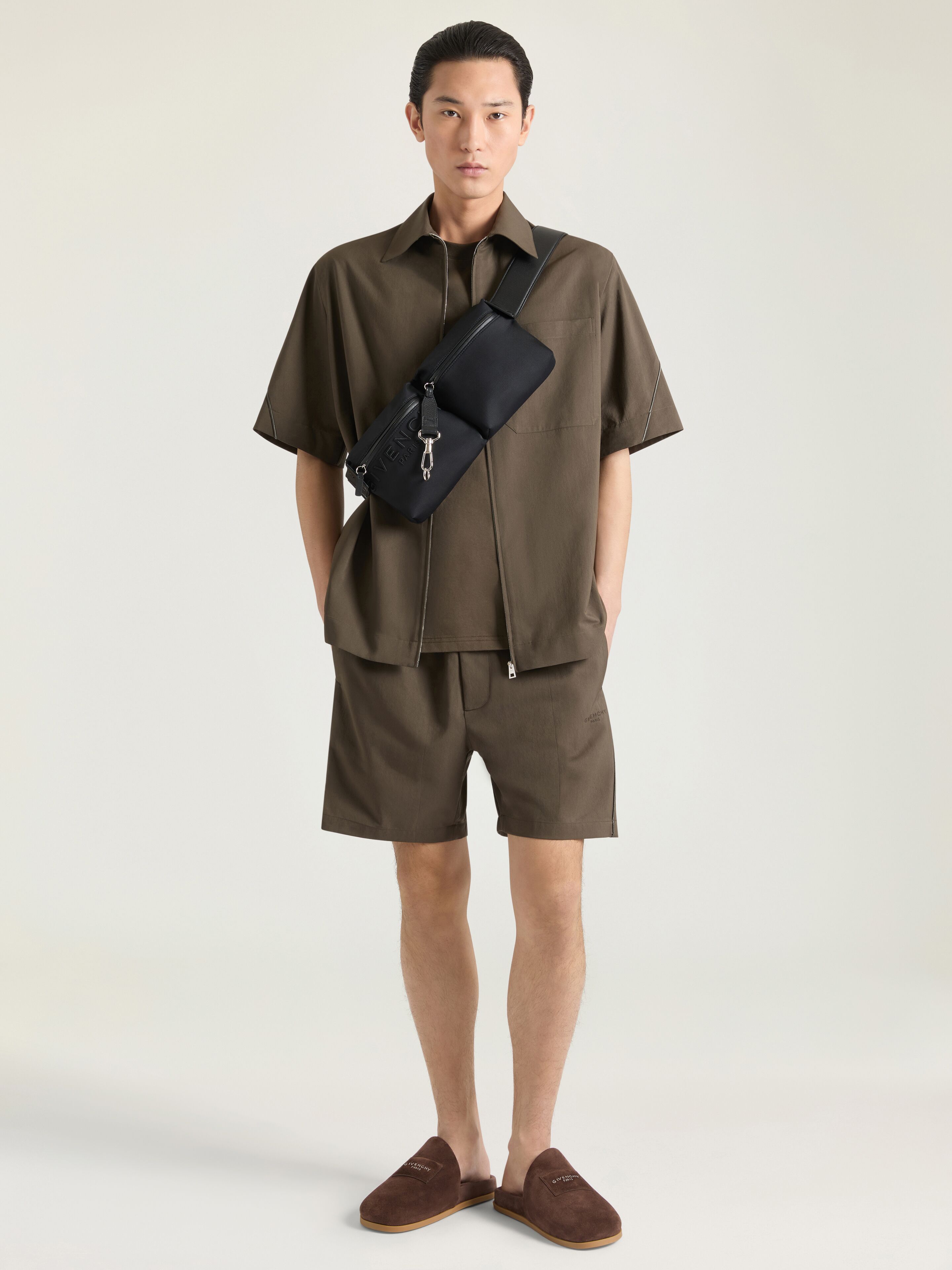 GIVENCHY ランヤード Couture Seam zipped shirt in - ebony brown - BM61AD16RK-202 | Givenchy