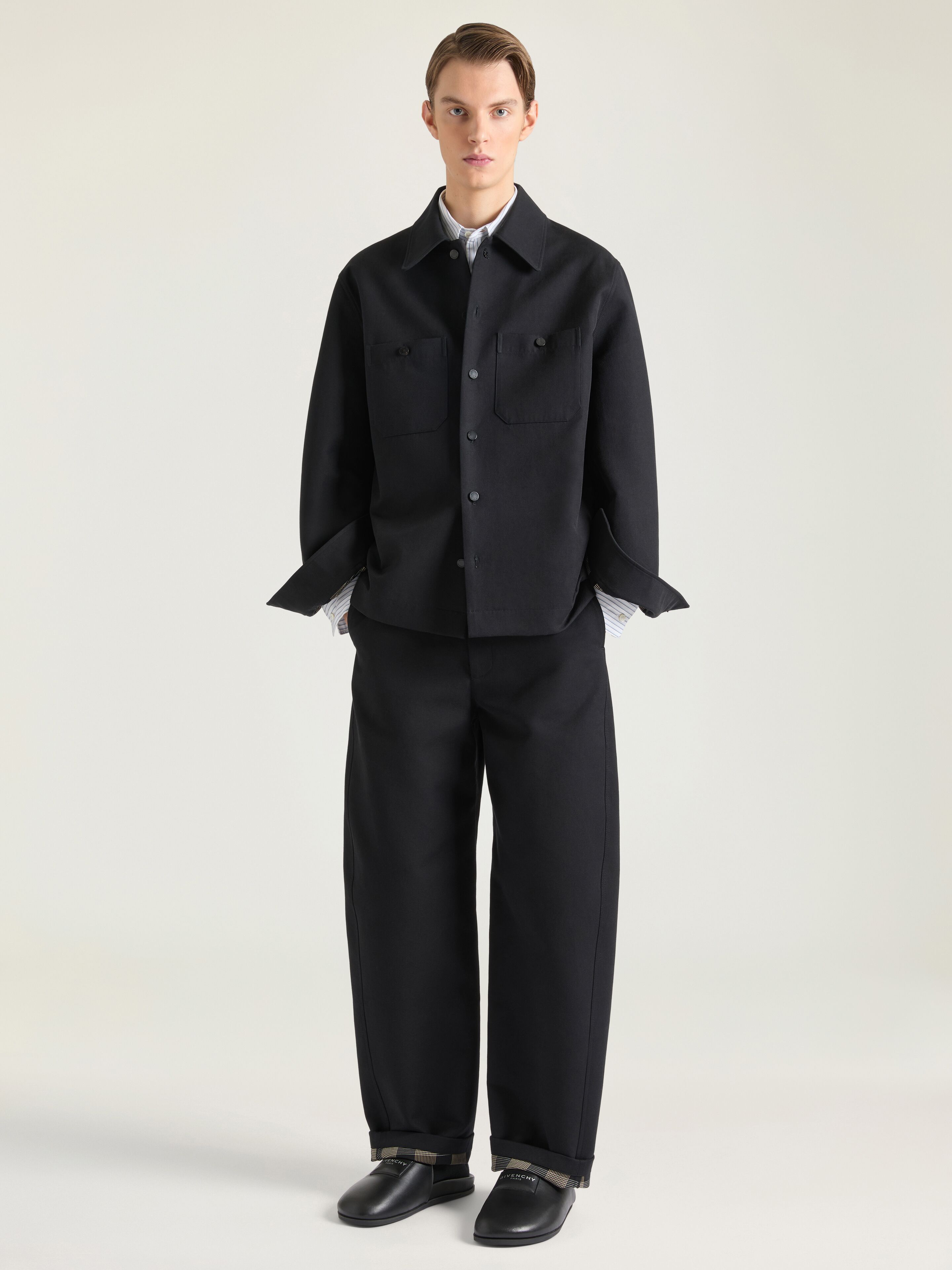 givenchy シースルーシャツ Givenchy Transparent 4G Shirt Blouse in Black | FWRD