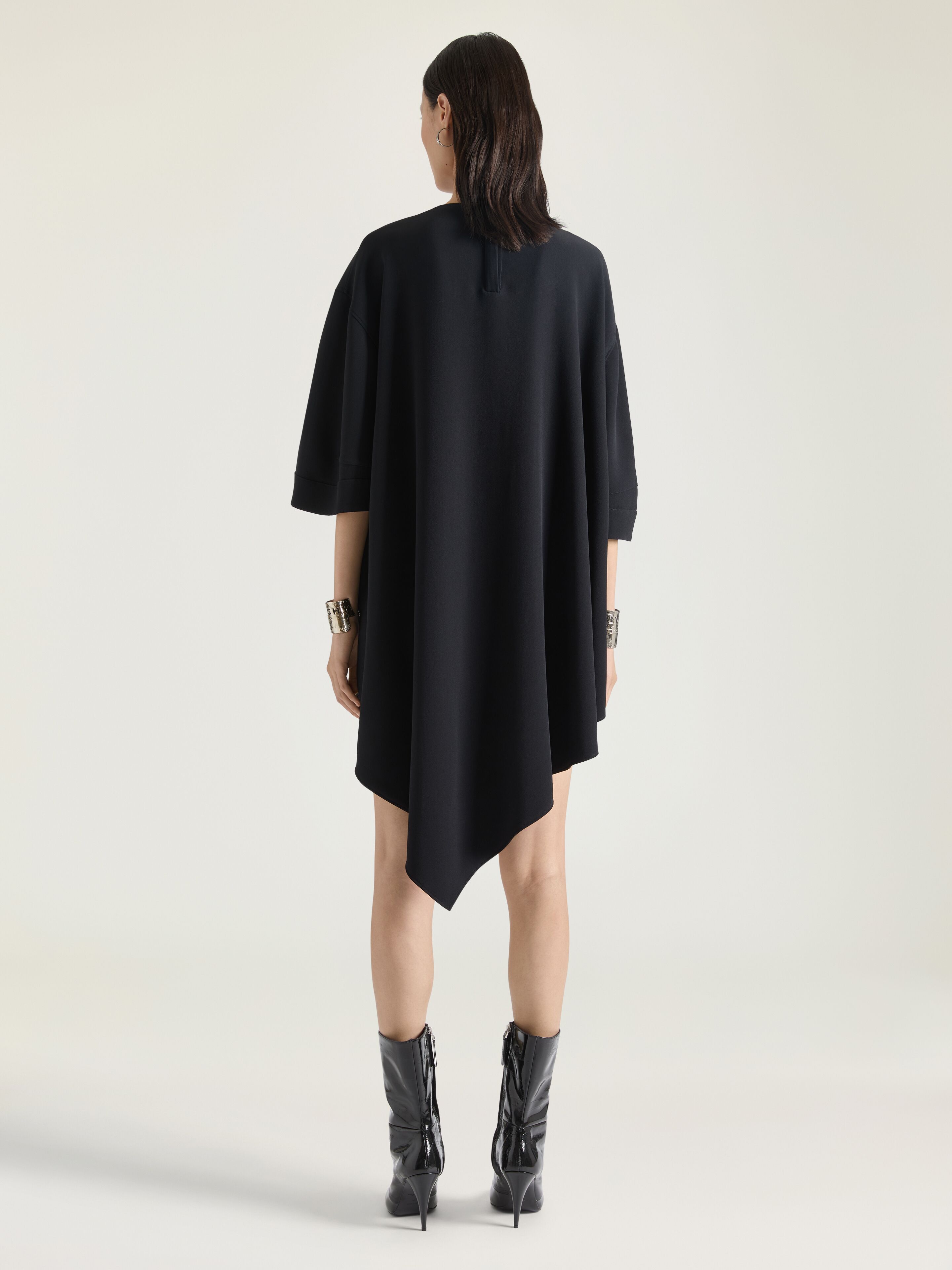 【送料&関税込】Givenchy Black Crepe Dress Givenchy Dress in Crepe and Satin | Saks Fifth Avenue