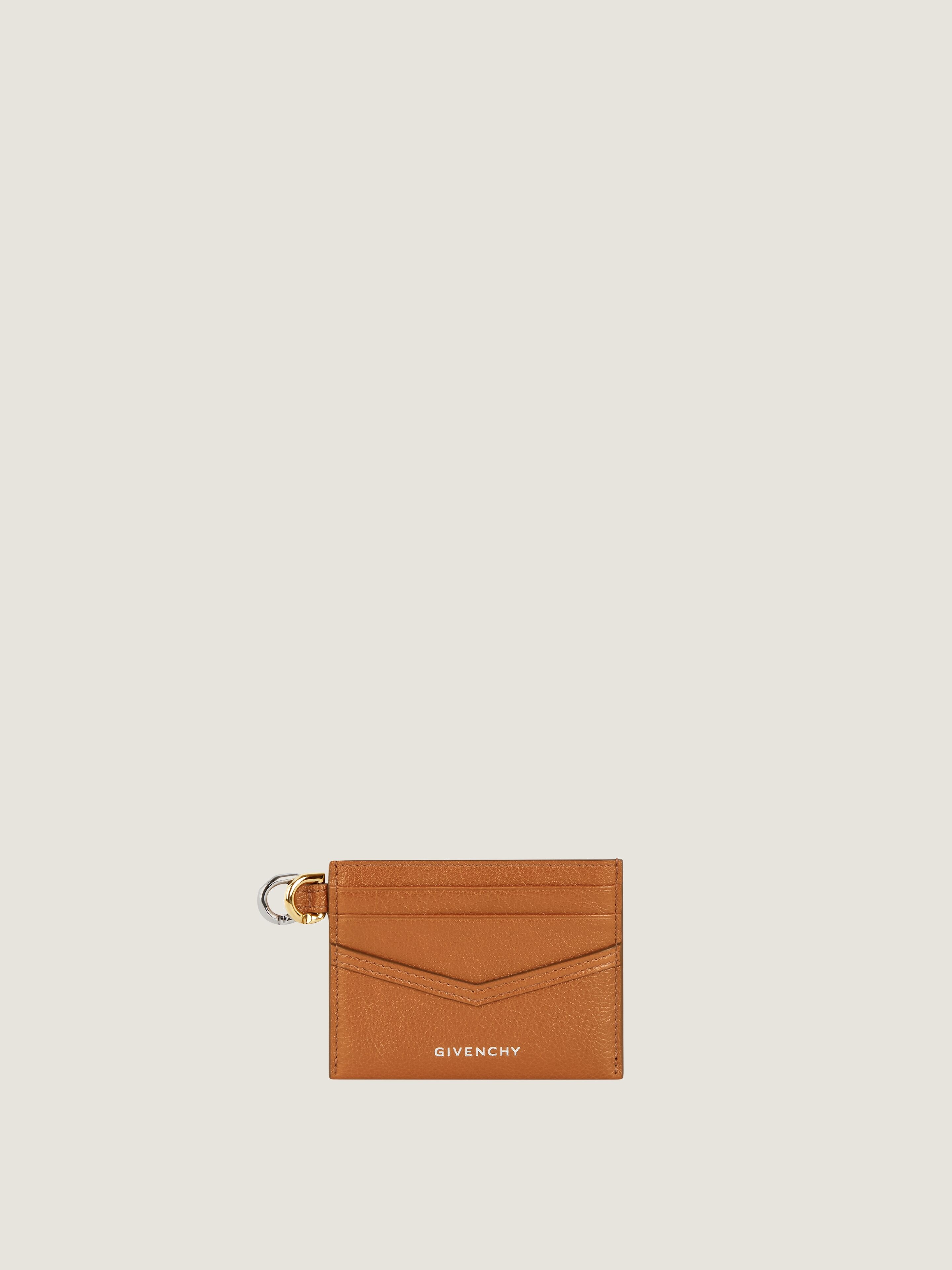 Voyou card holder in leather in - soft tan | Givenchy US