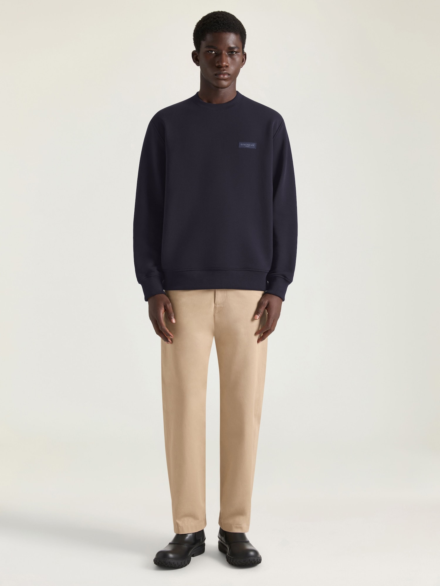 Sweatshirt in fleece with GIVENCHY Paris gros grain