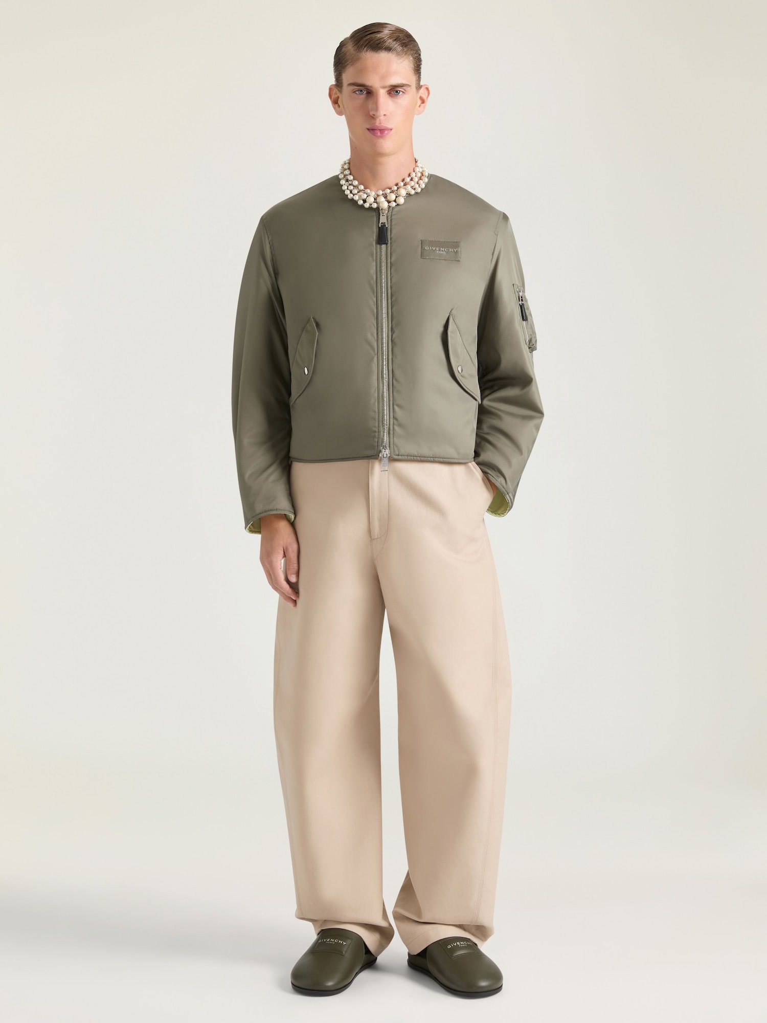Couture Seam bomber in nylon with GIVENCHY Paris patch