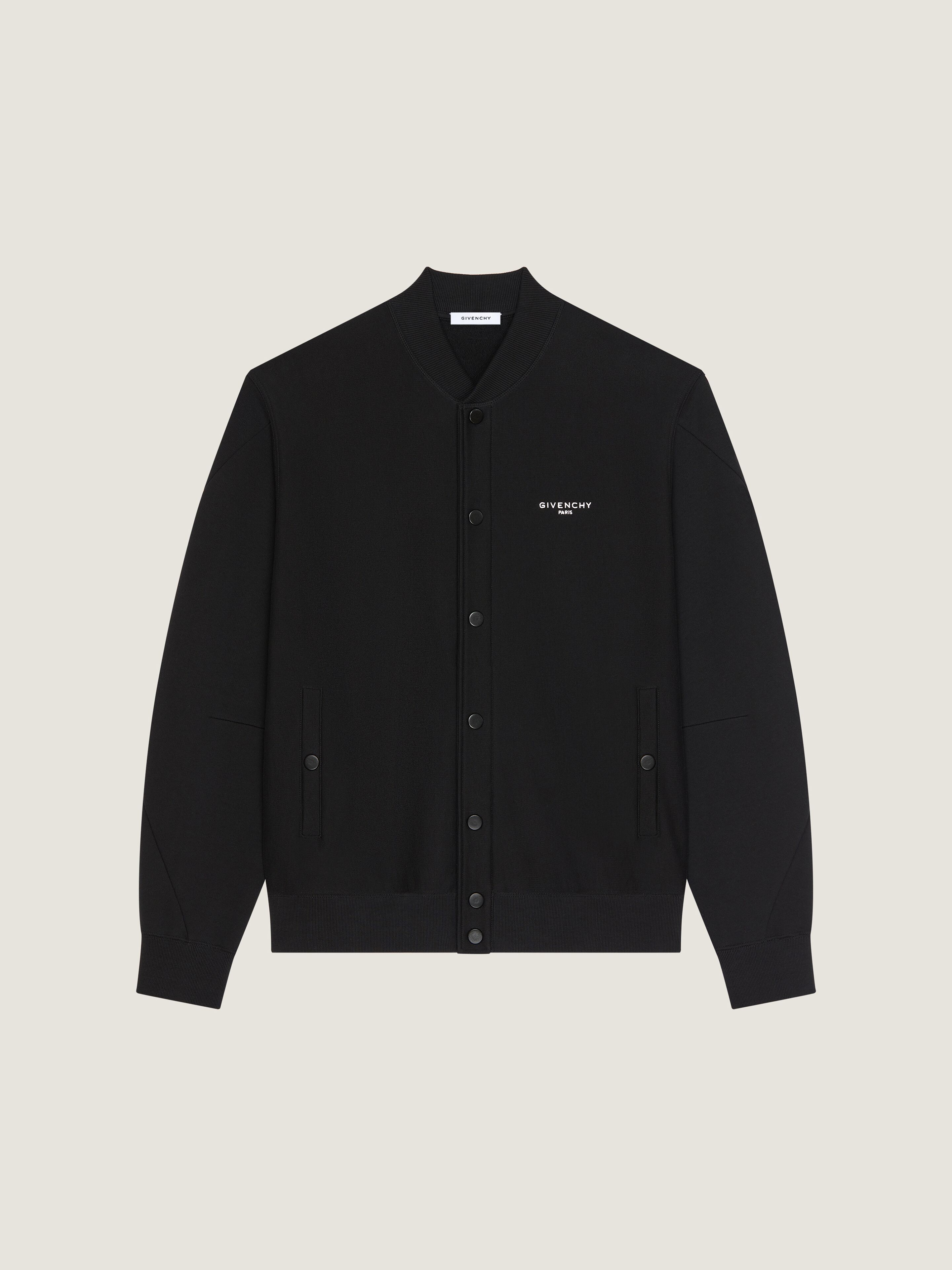 Couture Seam cardigan in fleece embroidered GIVENCHY Paris in