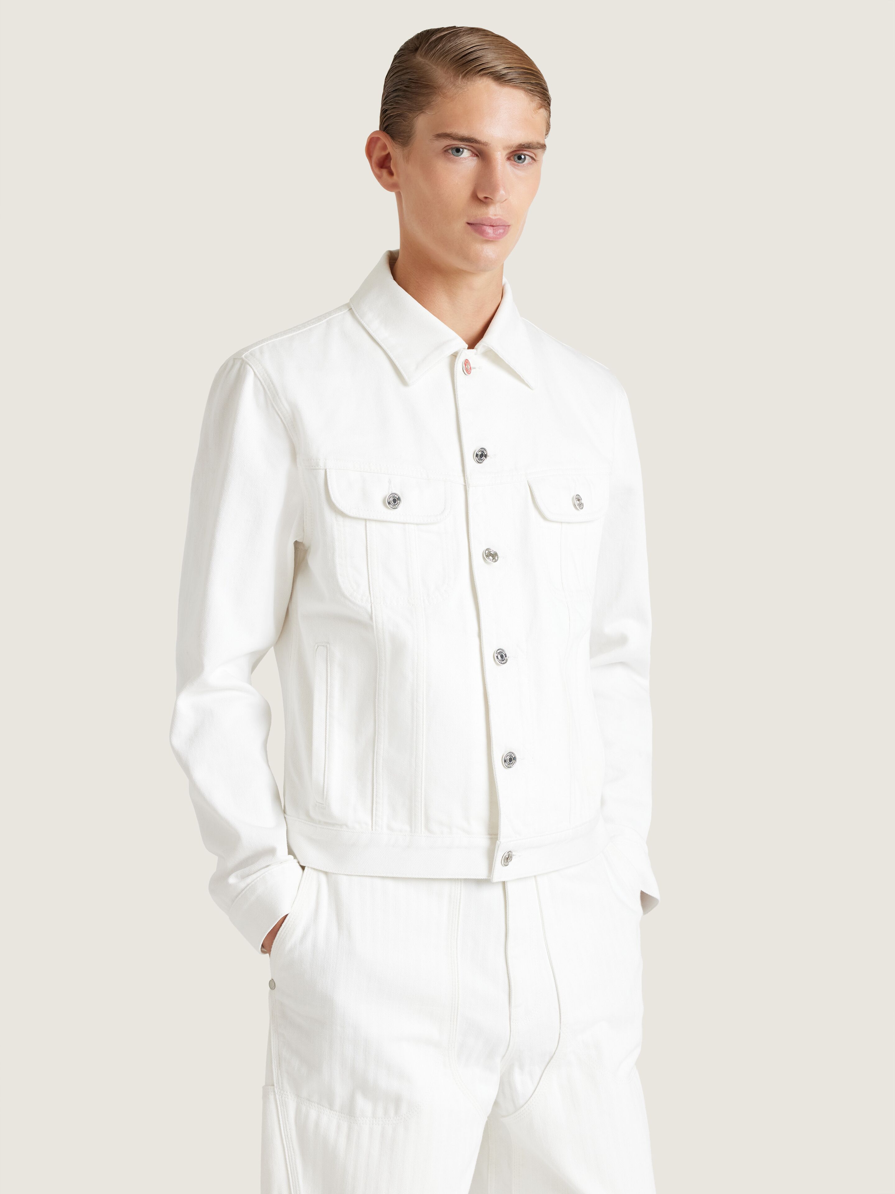 Jacket in white denim | Givenchy US | Givenchy Jacket in white denim | Givenchy US | Givenchy