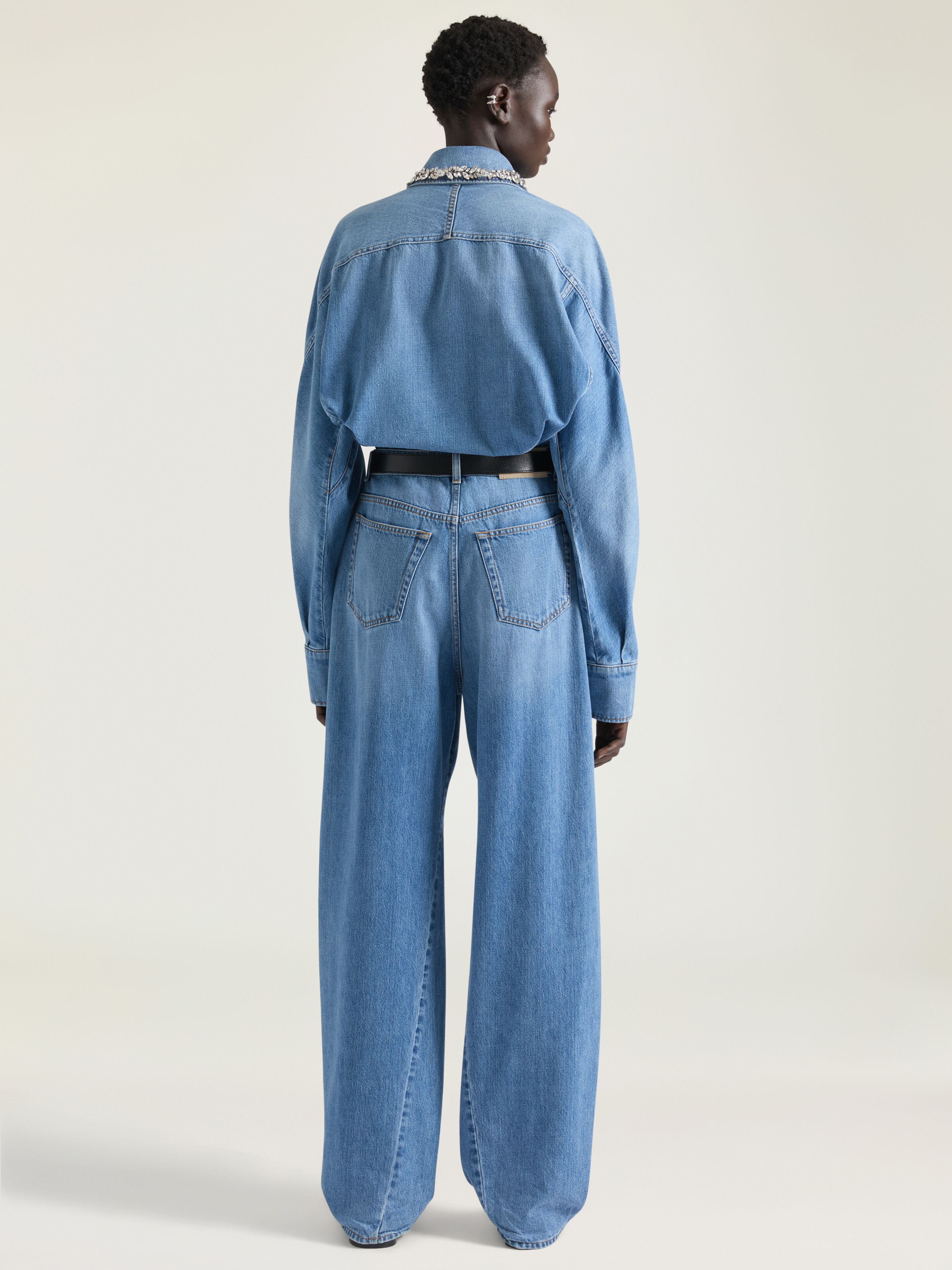 デニム・ジーパン THE ATTICO Women Denim Pants 247WCP198D085024 Blue Cutout cargo jeans in blue - The Attico | Mytheresa