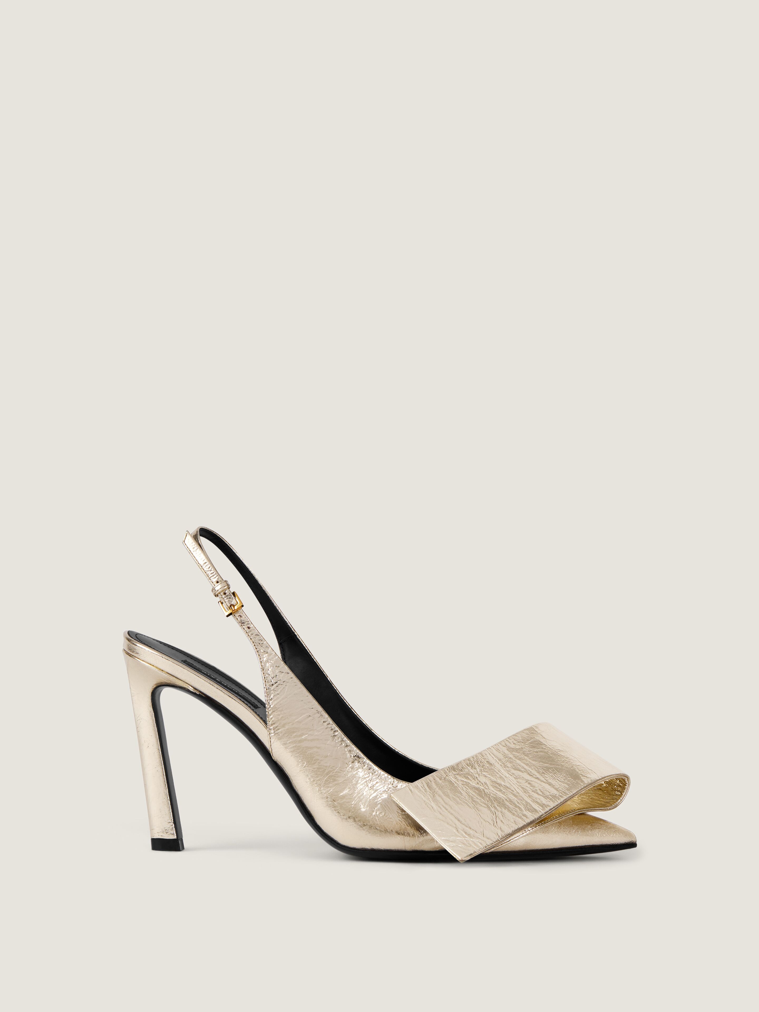 Givenchy Escarpins Slingbacks Twisted Ribbon En Cuir Métallisé In Multi