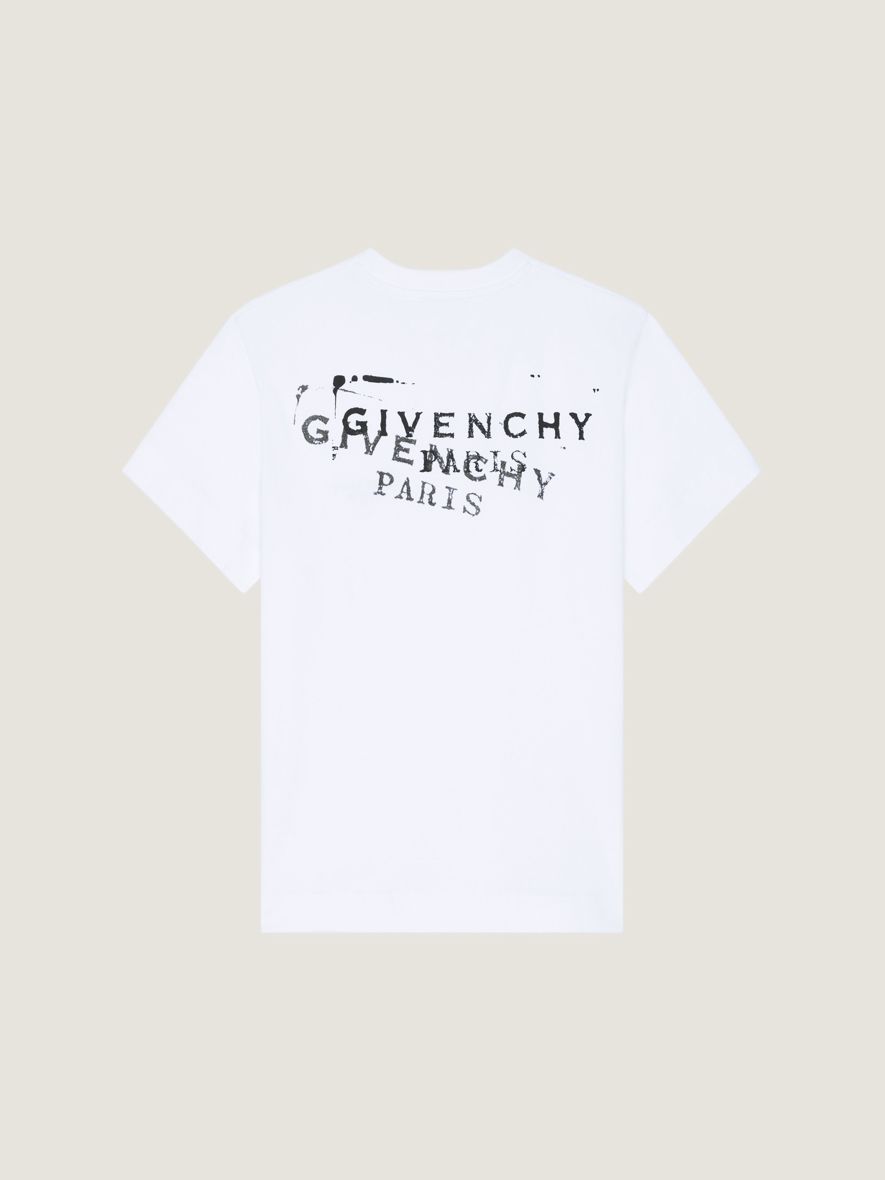 T-shirt in cotton with Givenchy Stamp print in - white