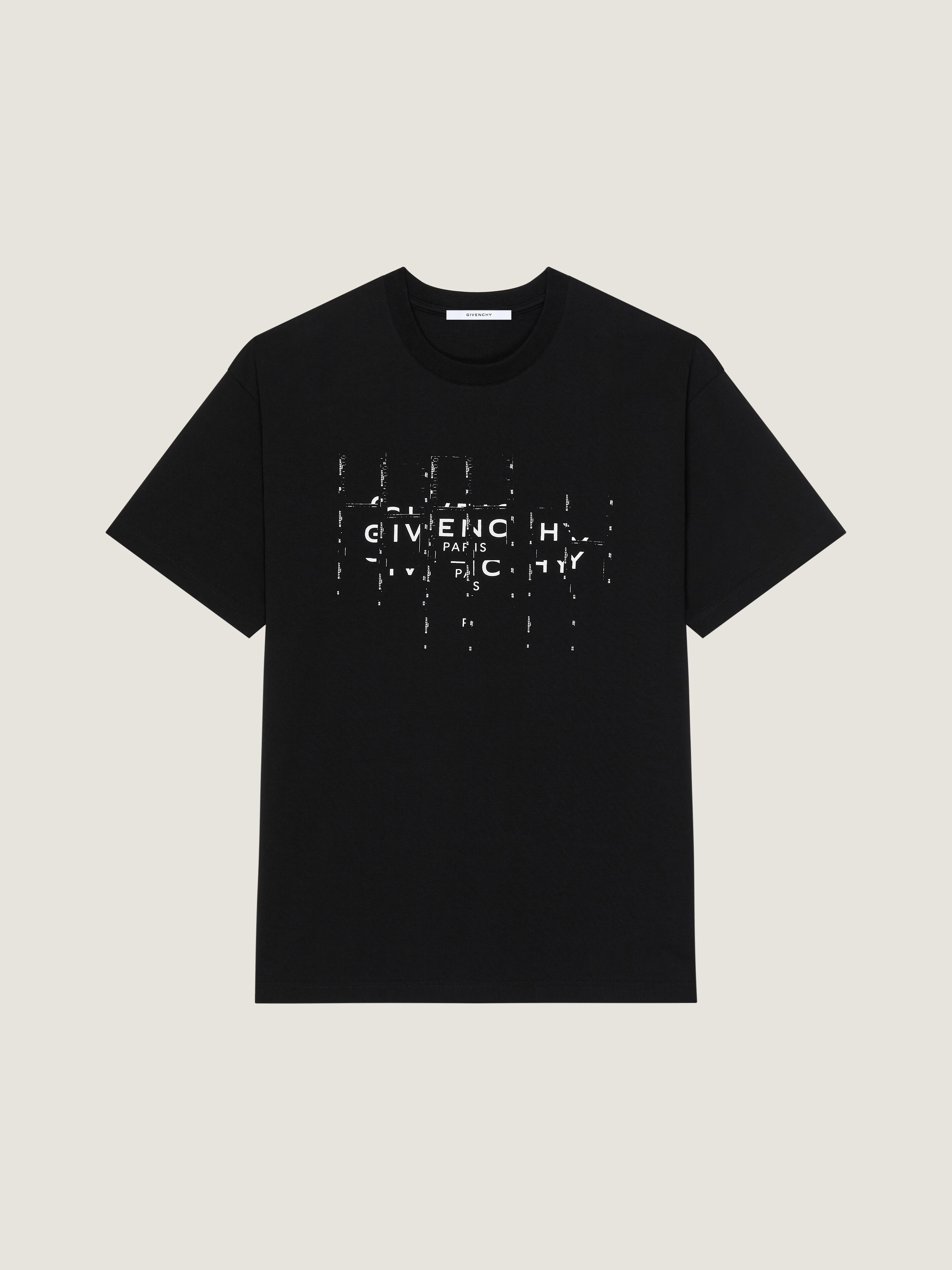 コットン フォトグラフィックネガ プリント Tシャツ - ブラック