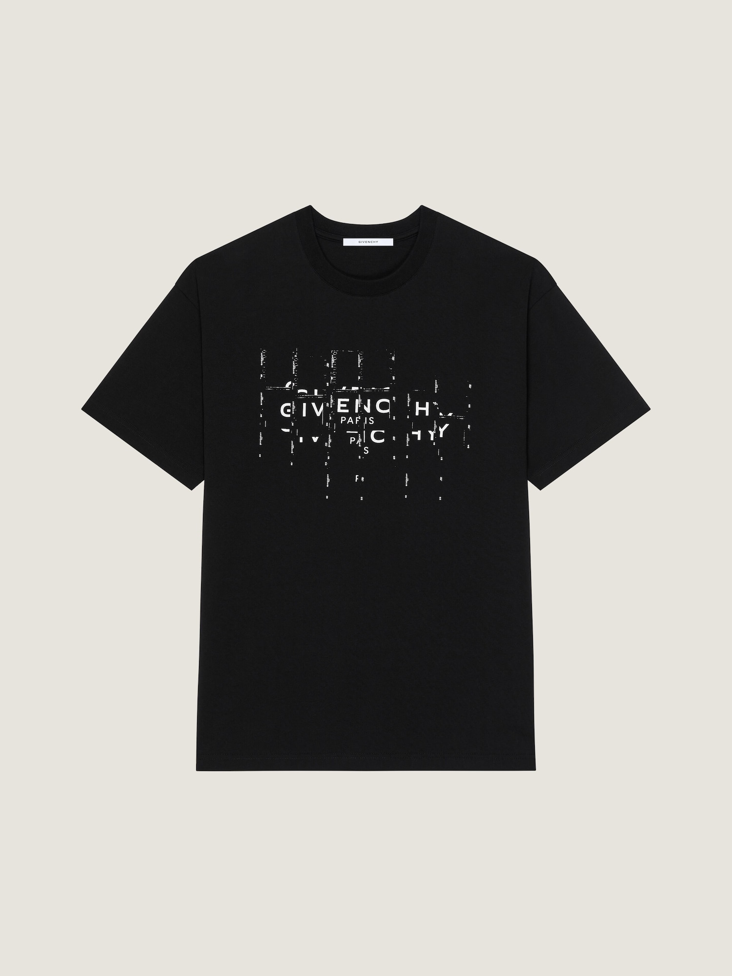 T-shirt in cotton with Photographic Negative print in - black 