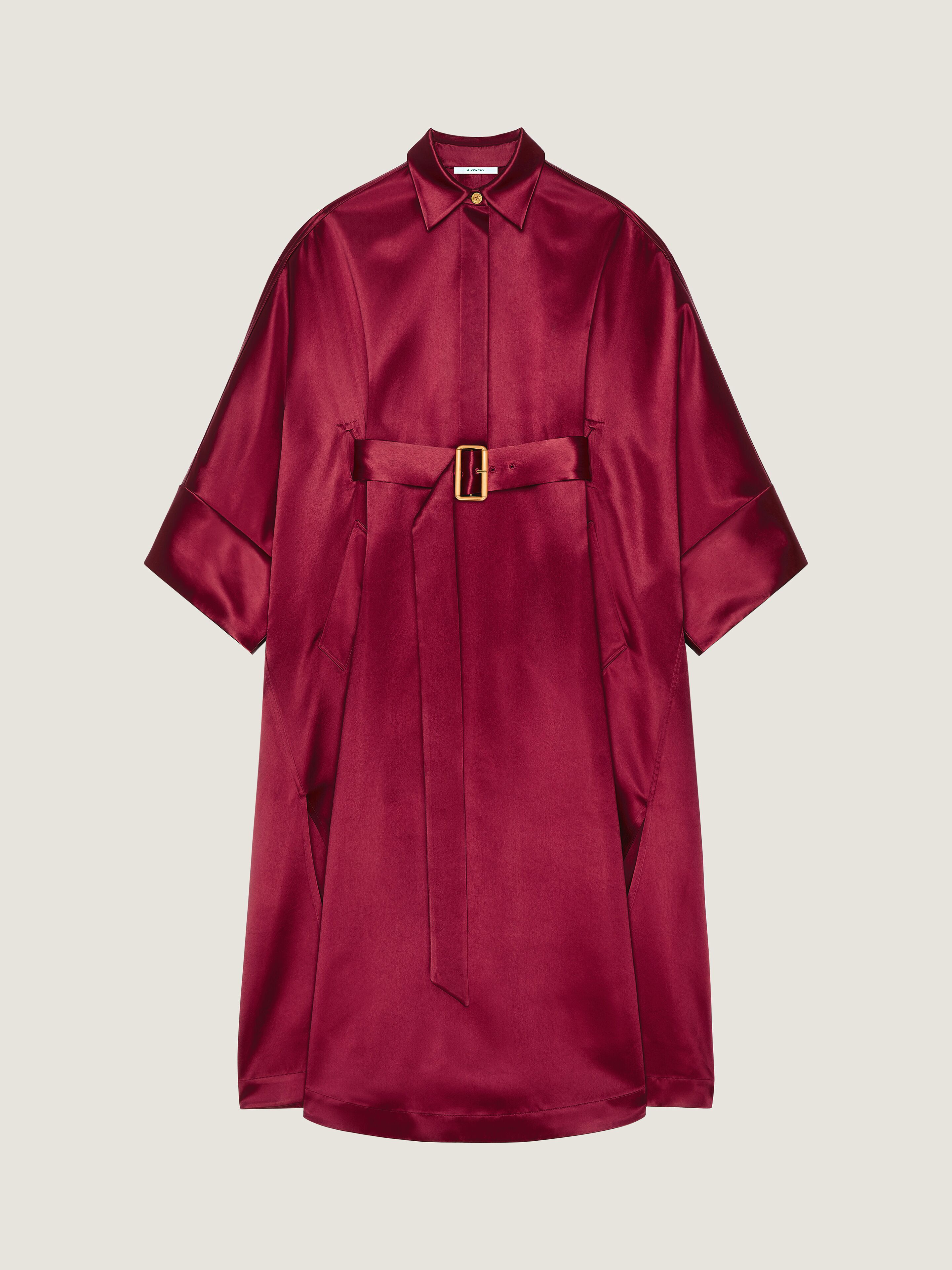 Givenchy Robe Longue Cocoon En Satin In Purple