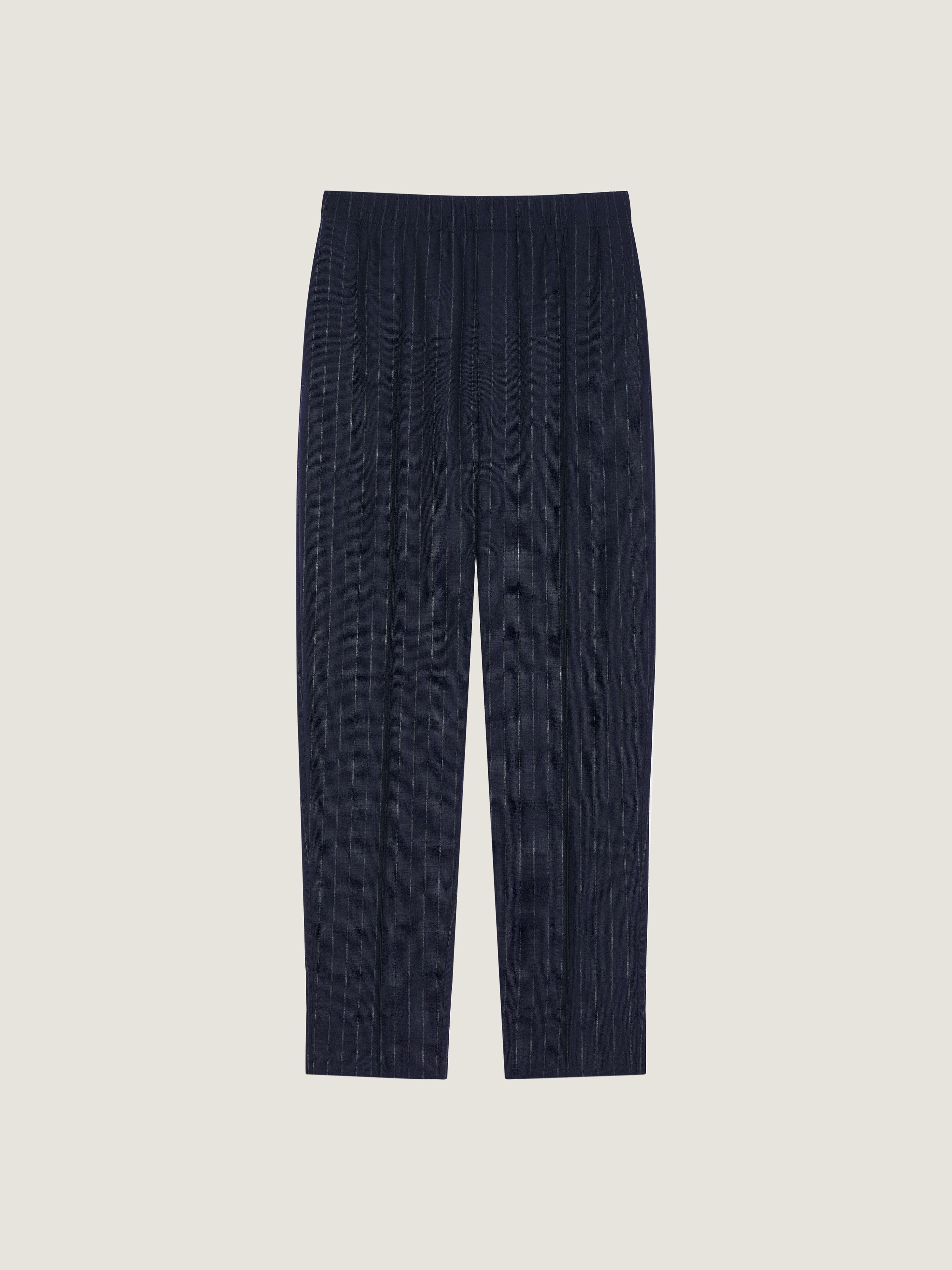 Givenchy Couture Seam Striped Joggers In Wool In Blue