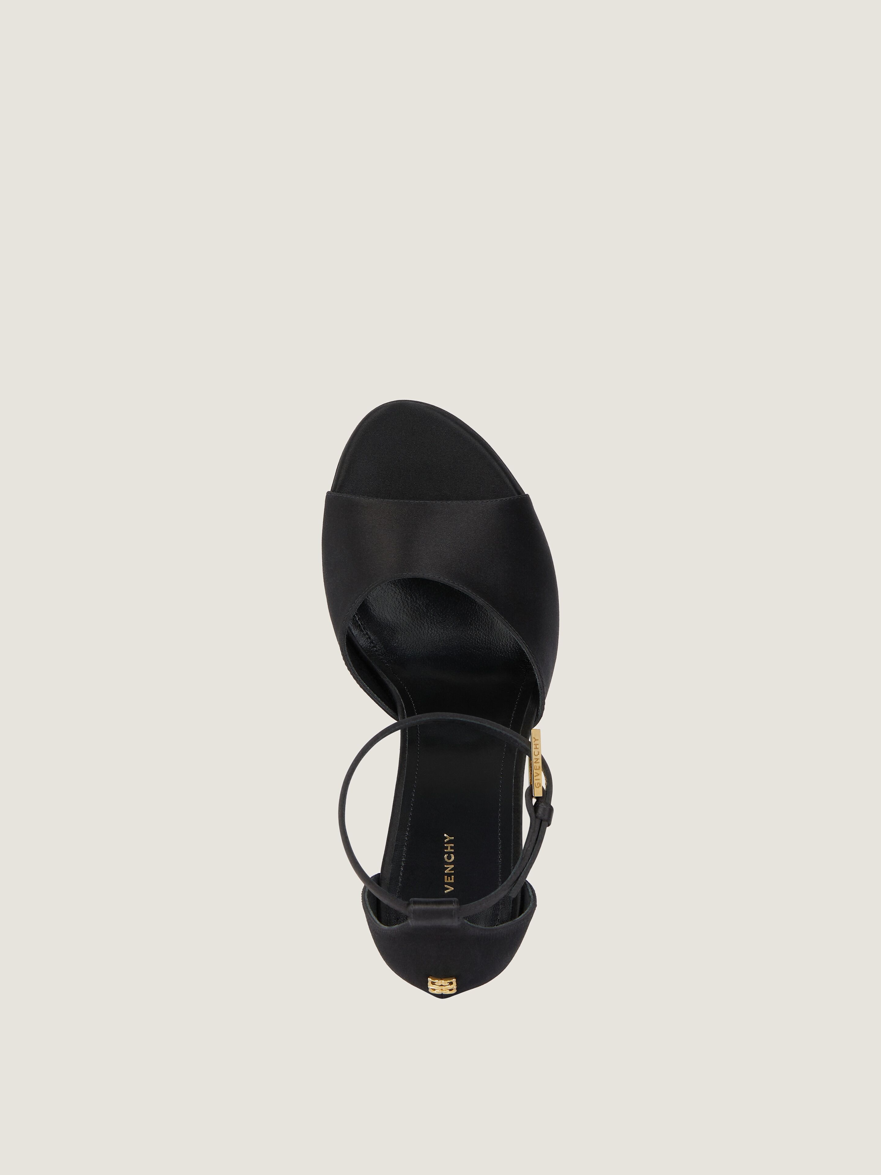 4G Liquid platform sandals in satin in - black | Givenchy US
