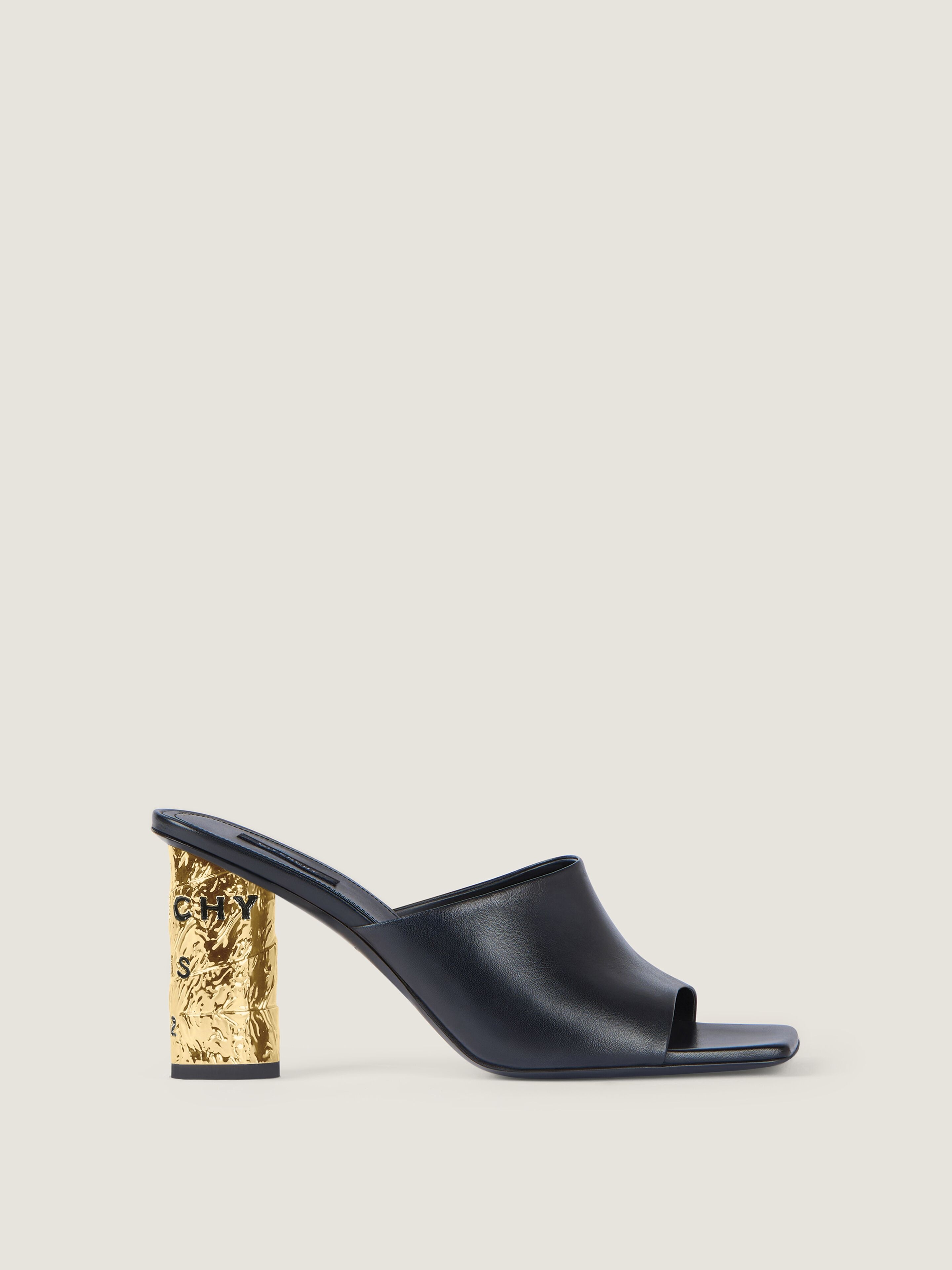 Givenchy Tape Heeled Mules In Leather In Black