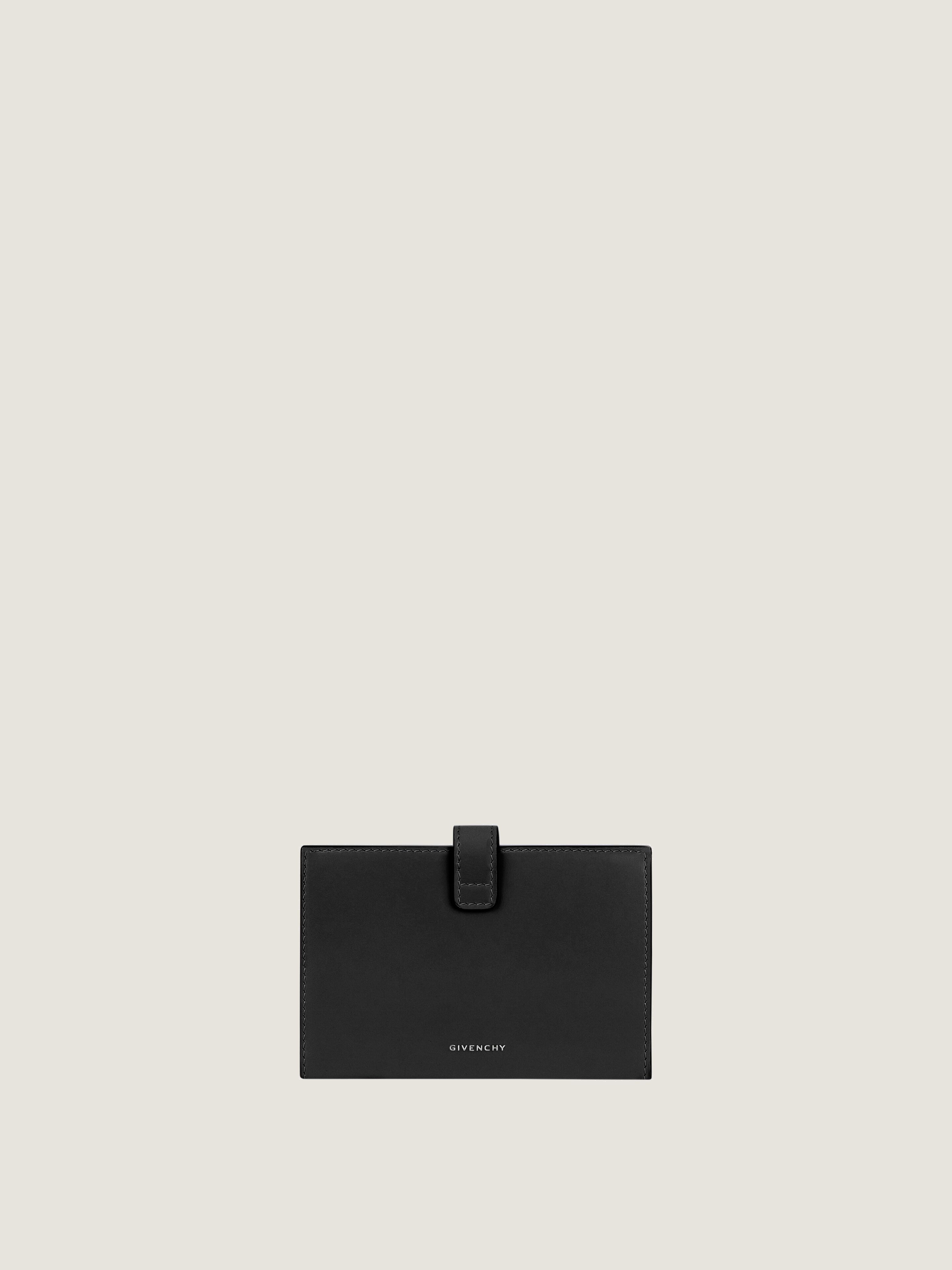 4G wallet in Box leather in - black | Givenchy US