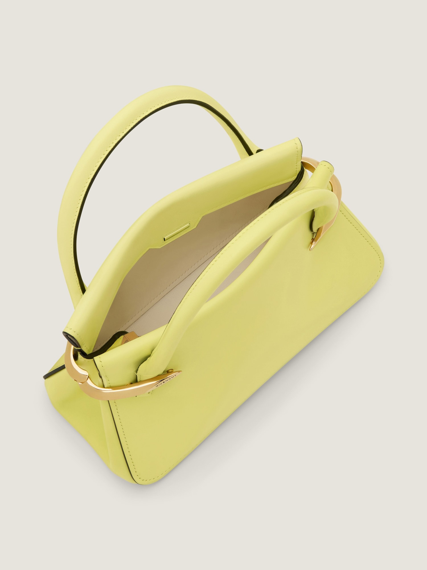 Mini Pinch bag in leather in - acid yellow - BB515JB2CN-725 
