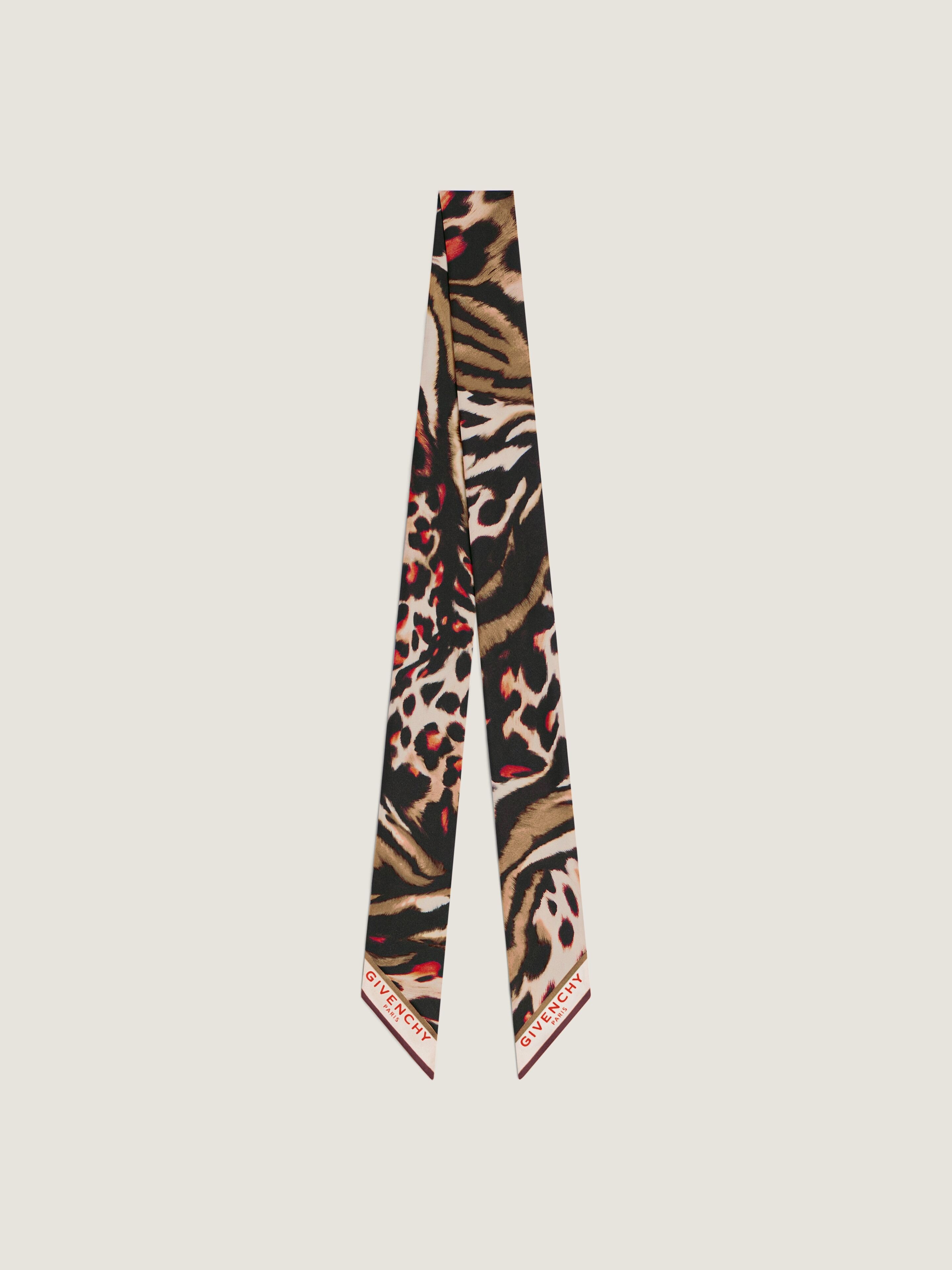 Bandeau in silk with abstract animal print Bandeau in silk with abstract animal print