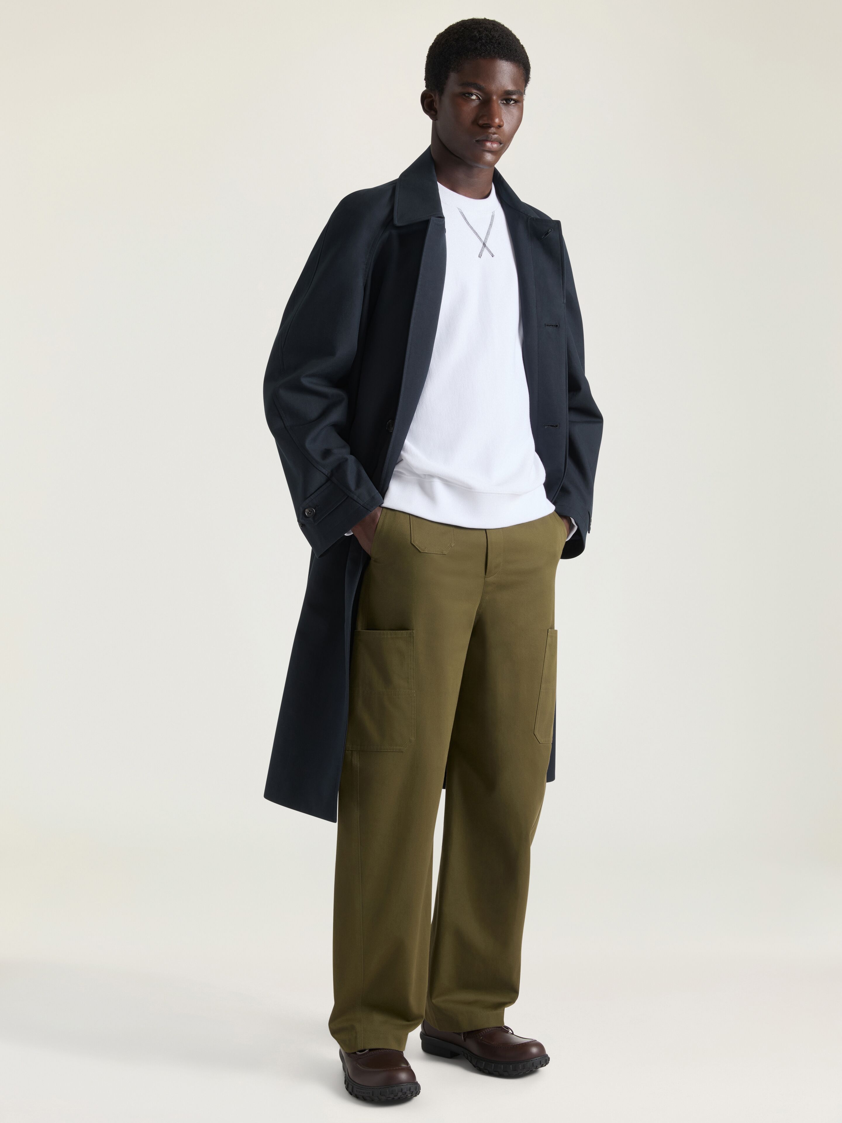 Car coat in cotton in - dark navy - BMC09316AW-499 | Givenchy US