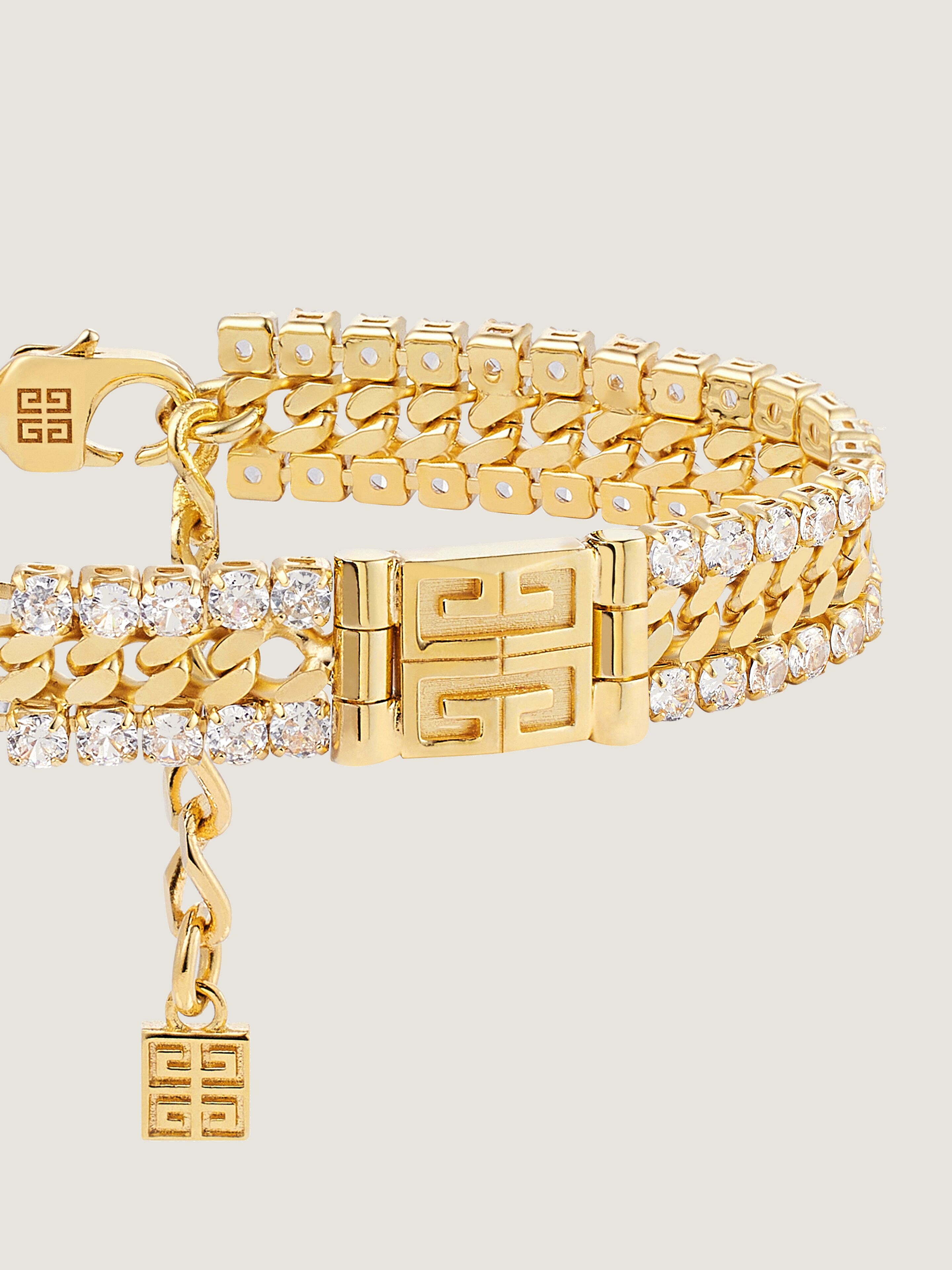 お洒落【GIVENCHY】4Gメタルクリスタル ブレスレット*手元に華を GIVENCHY(ジバンシィ) ロッククリスタル ブレスレット シルバー