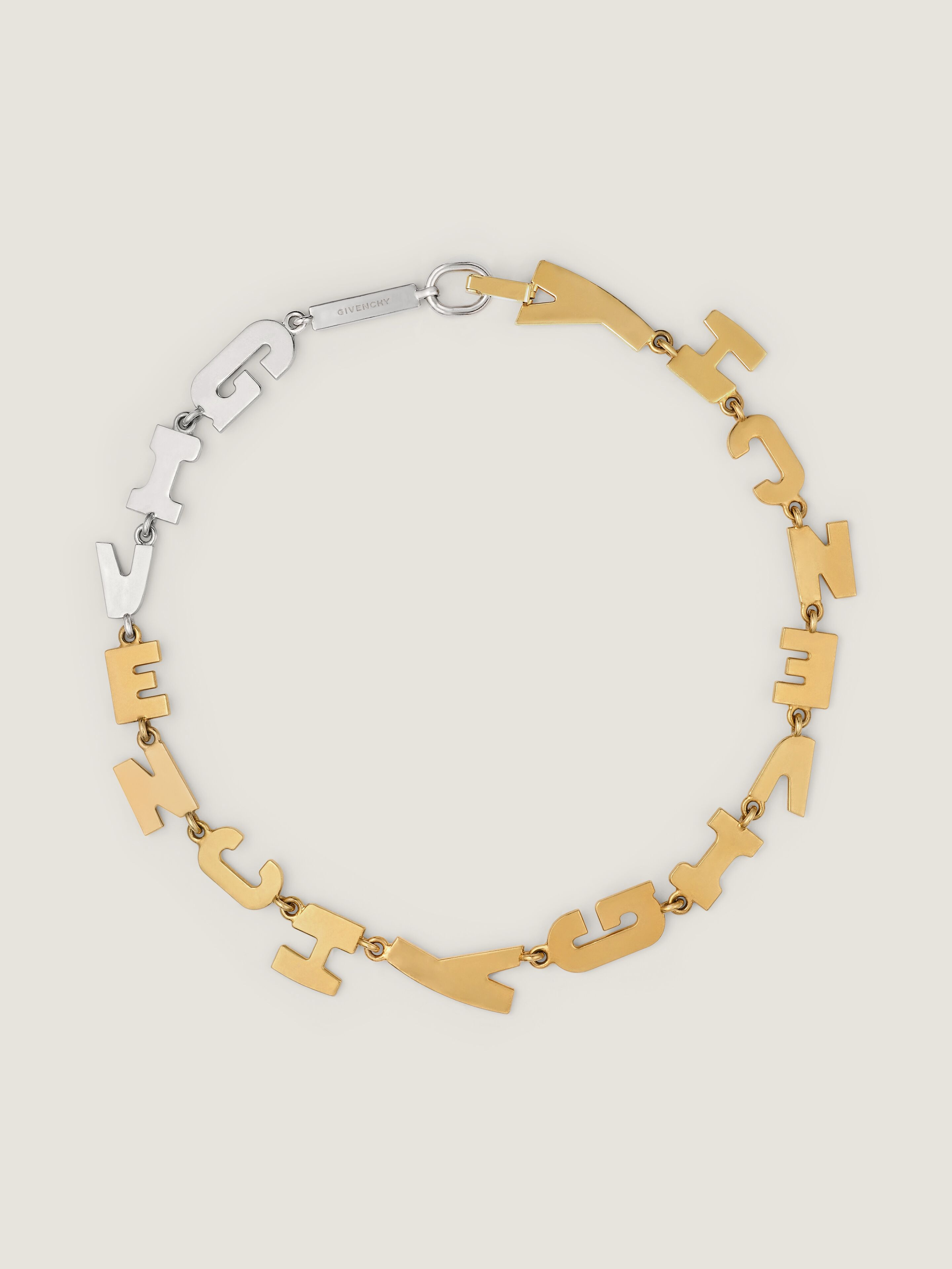 Givenchy Letters Necklace In Metal In Gold