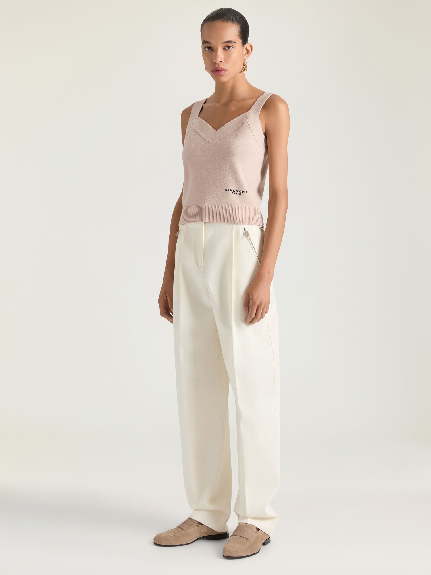 Tank top in wool and cashmere