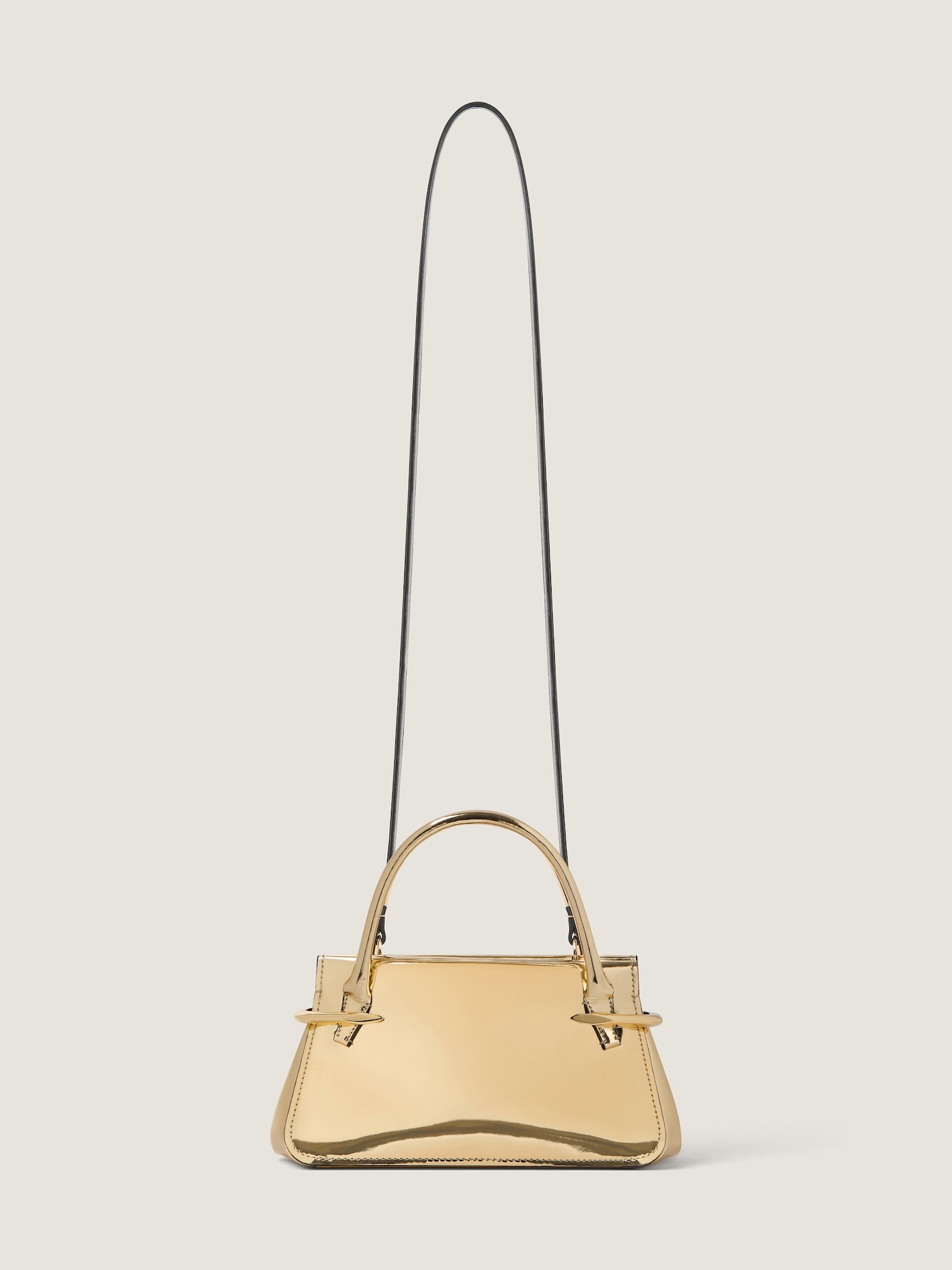 Mini Pinch bag in mirror effect leather in - golden - BB515JB2AS 