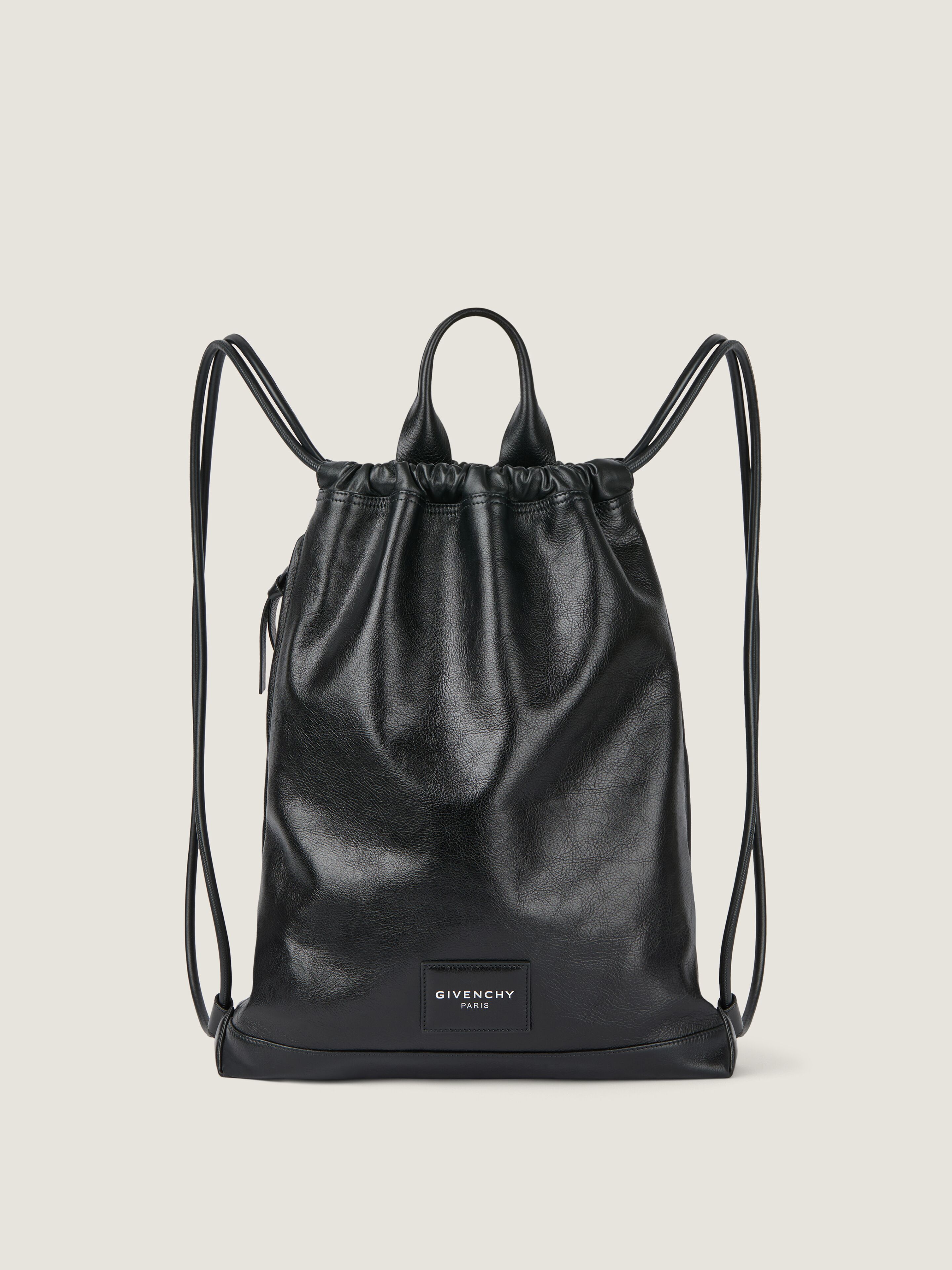 Antigona Stamped backpack in grained shiny leather in - black