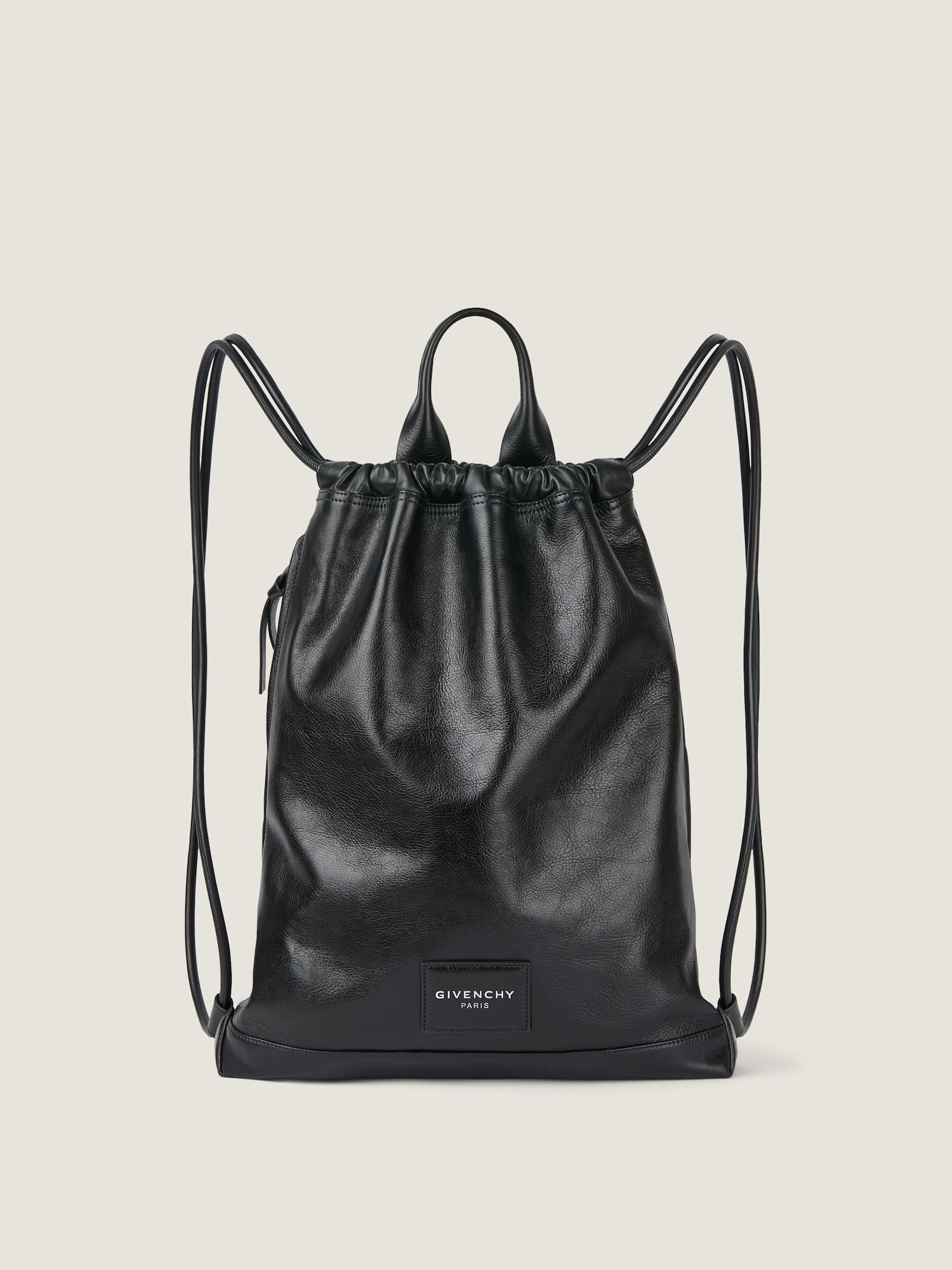 Antigona geprägter Rucksack aus glänzendem, genarbtem Leder